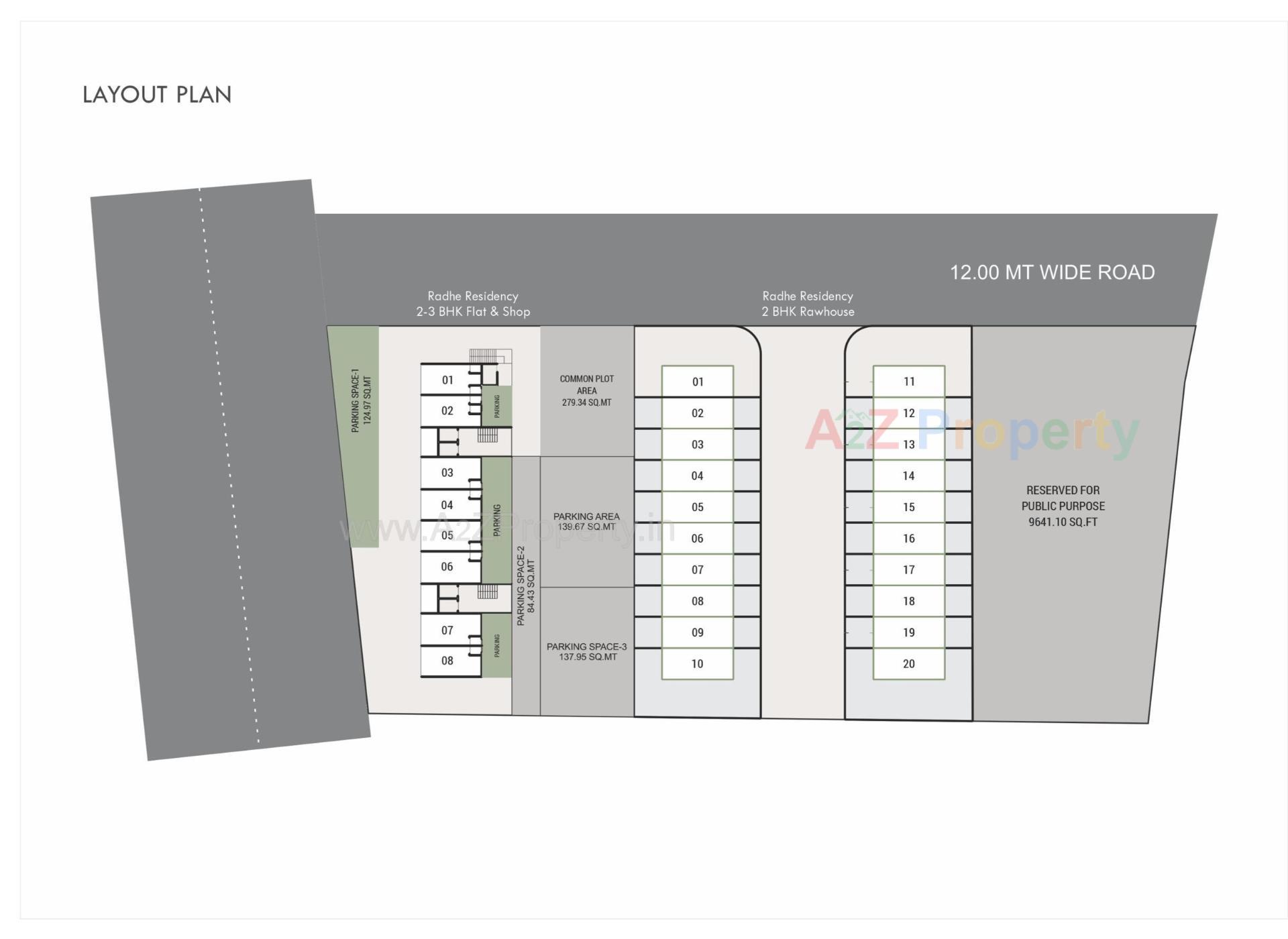 Layout of real estate project Radhe Residency located at Karodia, Vadodara, Gujarat