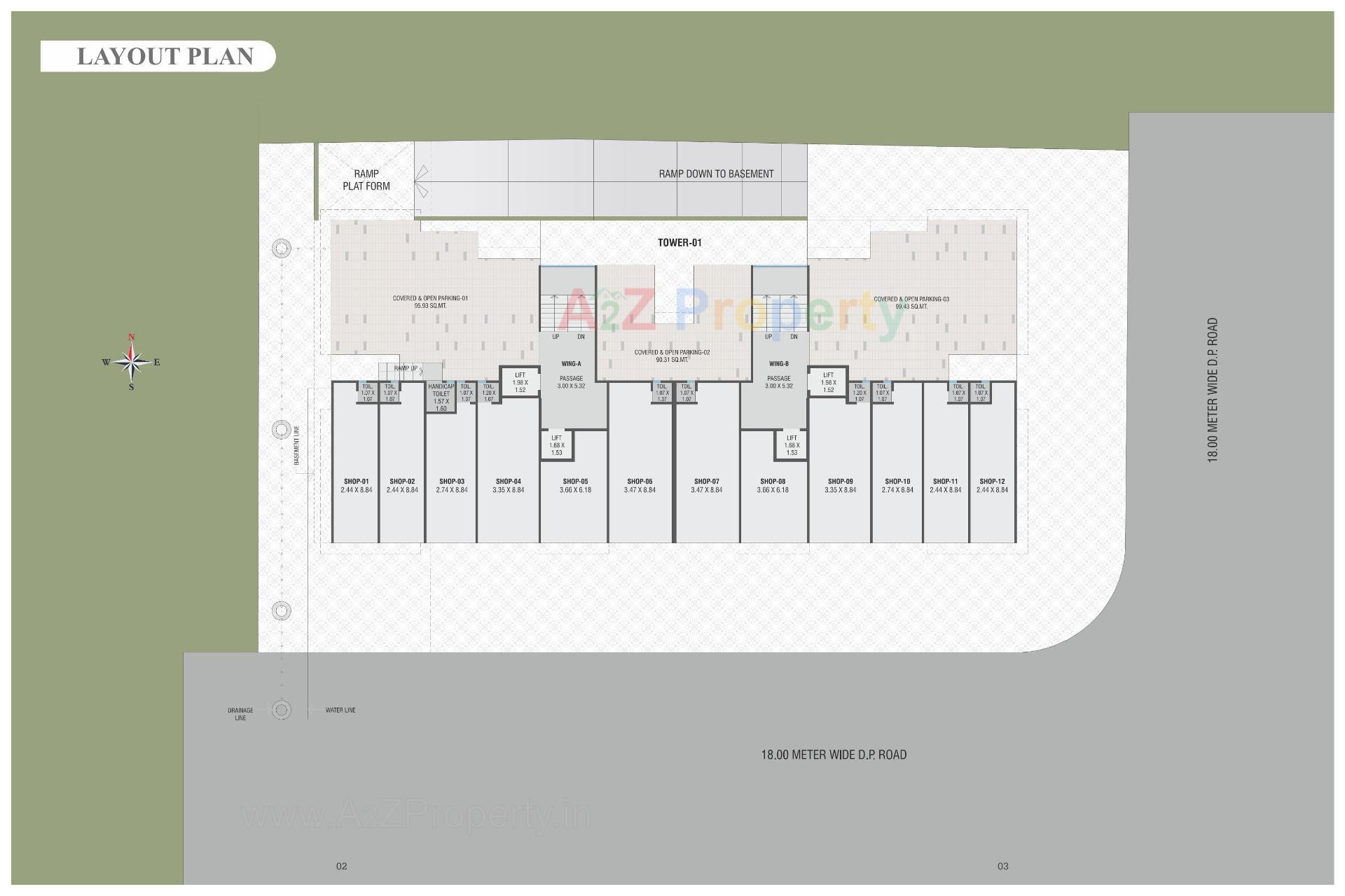 Layout of real estate project Radhe Shyam Resi Com located at Makarpura, Vadodara, Gujarat