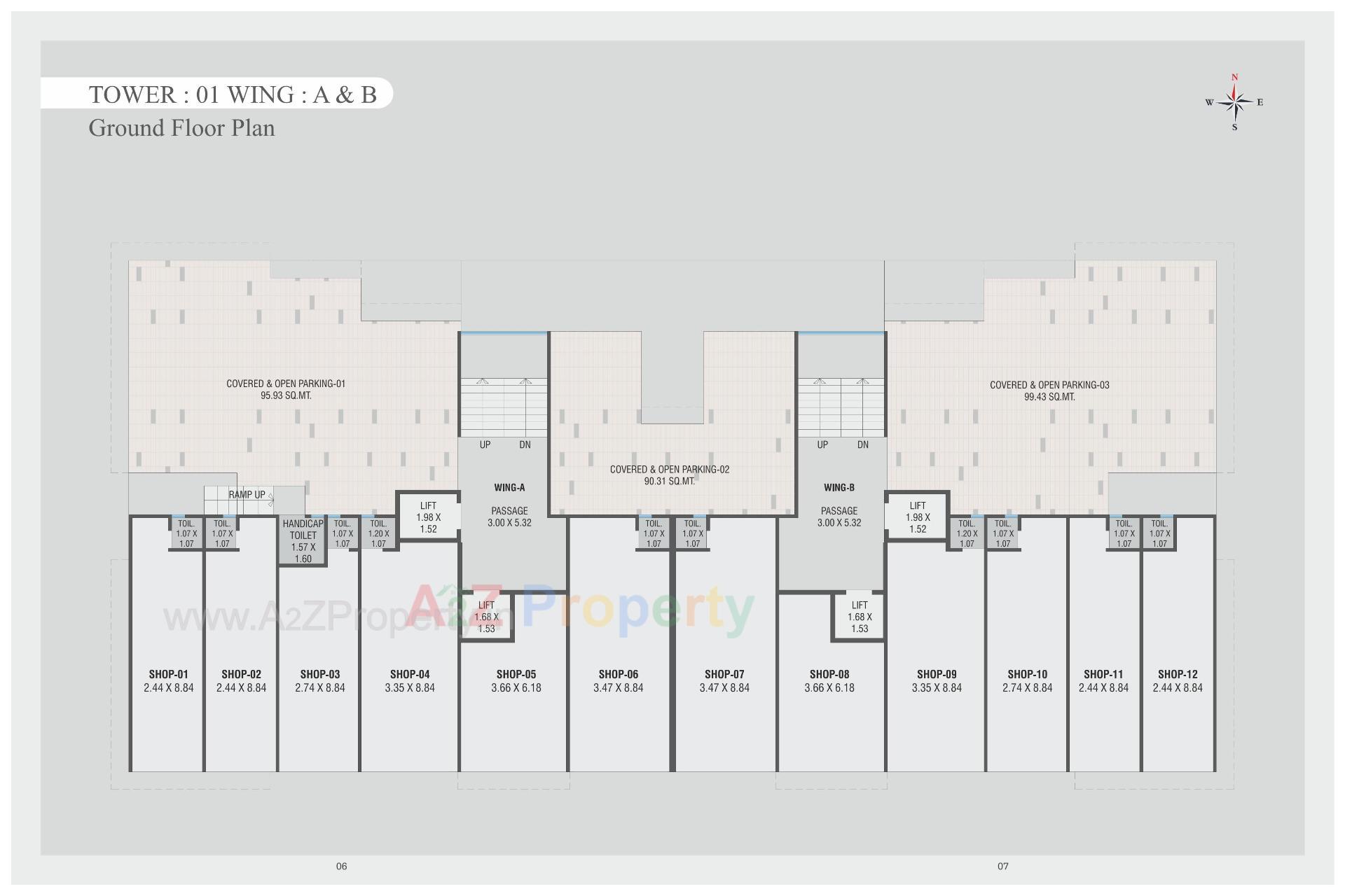 Layout of real estate project Radhe Shyam Resi Com located at Makarpura, Vadodara, Gujarat