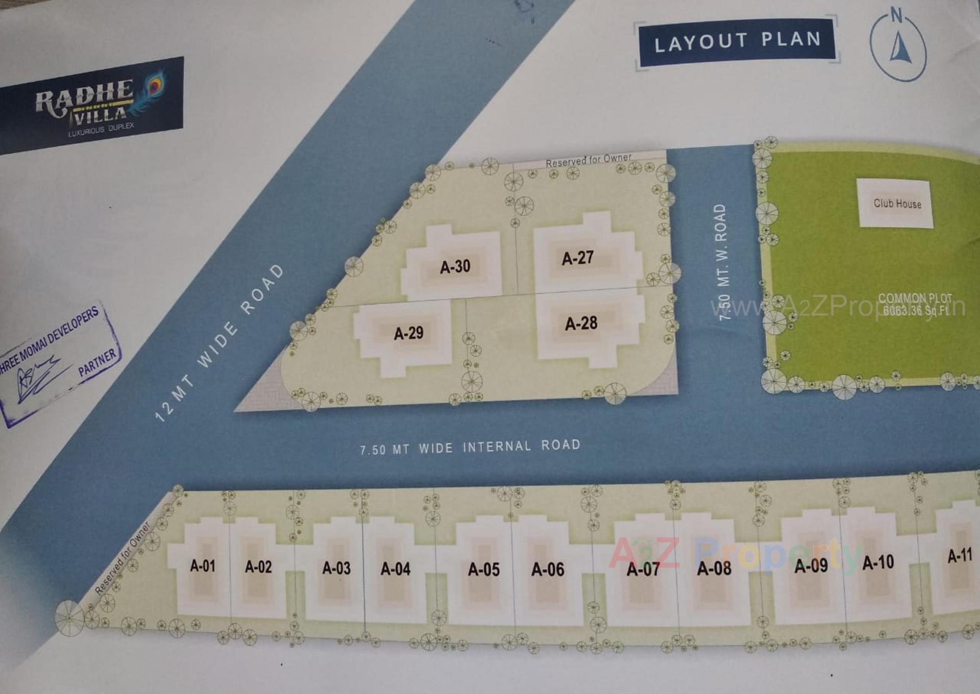 Layout of real estate project Radhe Villa located at Pavlepur, Vadodara, Gujarat