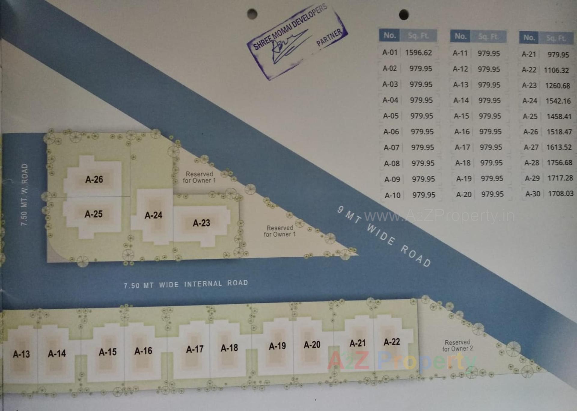 Layout of real estate project Radhe Villa located at Pavlepur, Vadodara, Gujarat