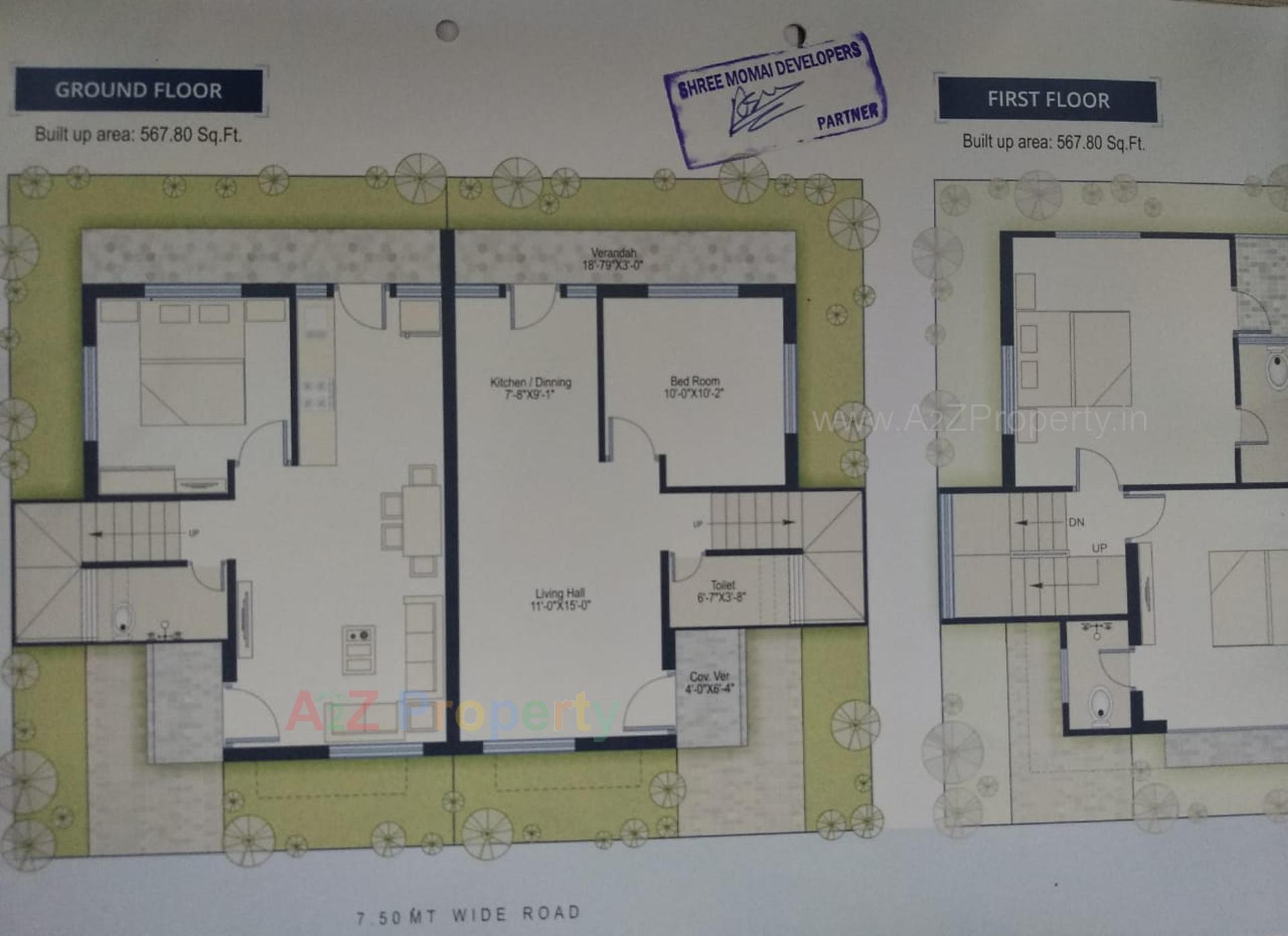 Layout of real estate project Radhe Villa located at Pavlepur, Vadodara, Gujarat