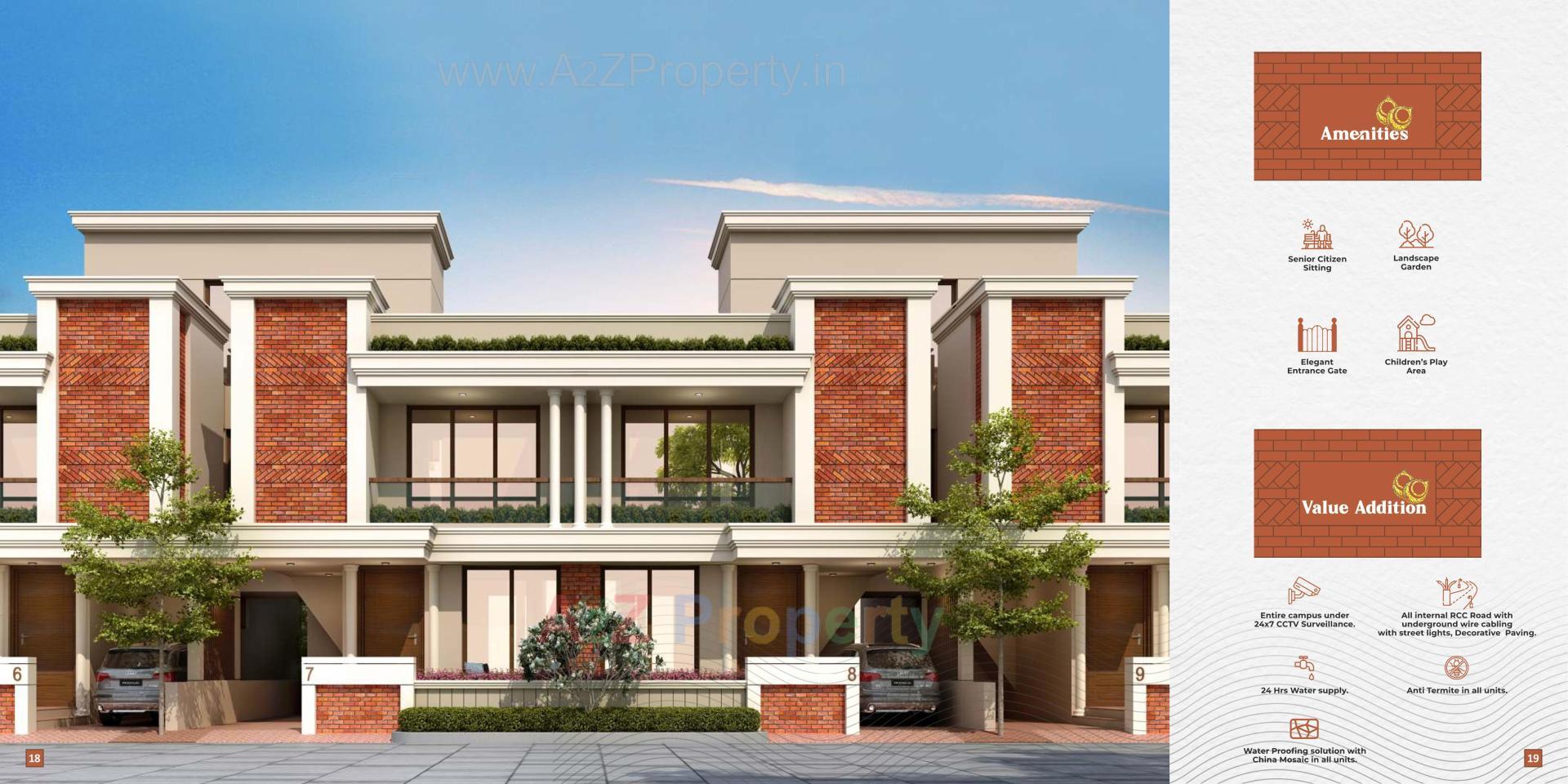3D Elevation of real estate project Radhekrishna Villa located at Kapurai, Vadodara, Gujarat