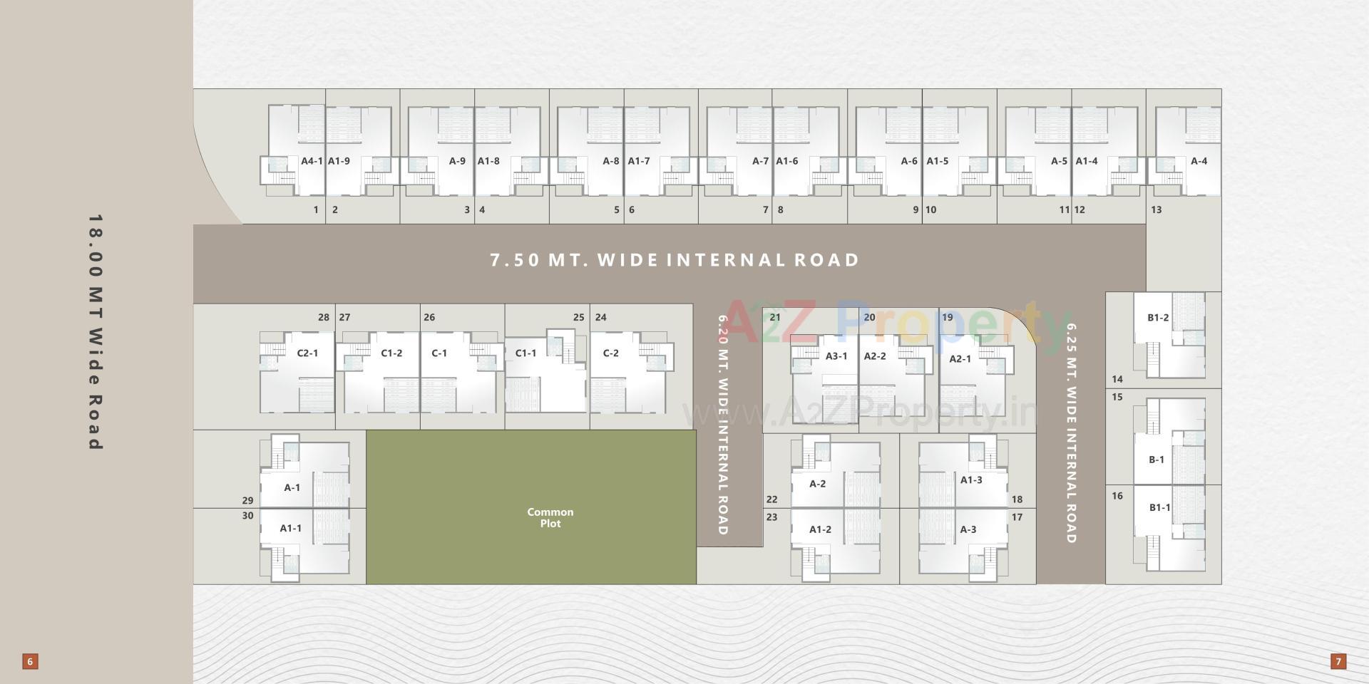 Layout of real estate project Radhekrishna Villa located at Kapurai, Vadodara, Gujarat