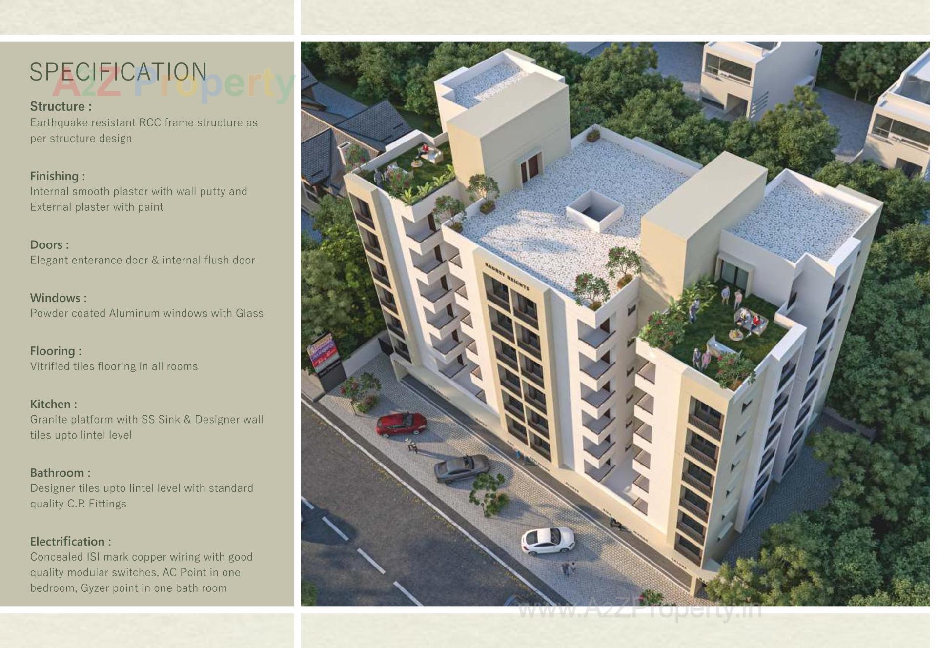 3D Elevation of real estate project Radhey Heights located at Manjalpur, Vadodara, Gujarat