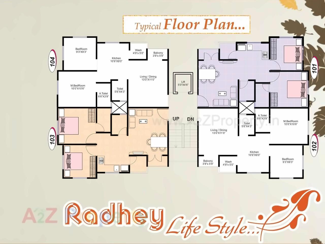 Layout of real estate project Radhey Life Style located at Koyli, Vadodara, Gujarat