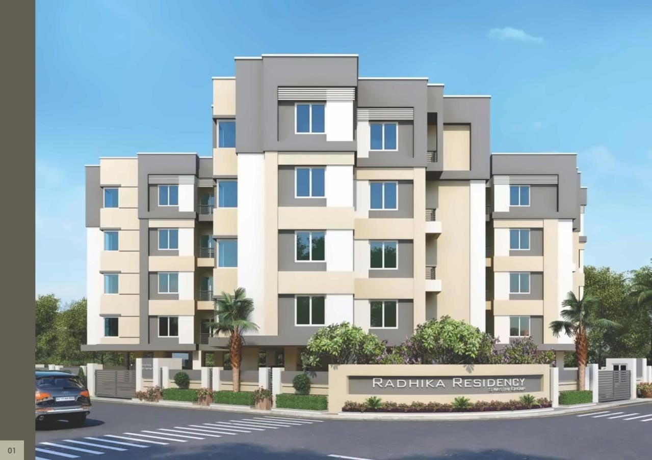 3D Elevation of real estate project Radhika Residency located at Vemali, Vadodara, Gujarat