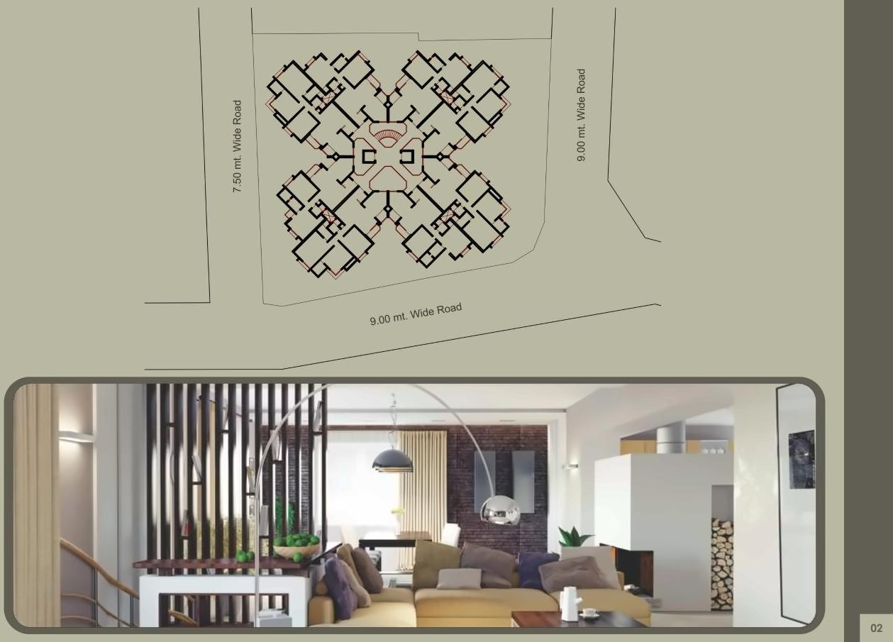 Layout of real estate project Radhika Residency located at Vemali, Vadodara, Gujarat