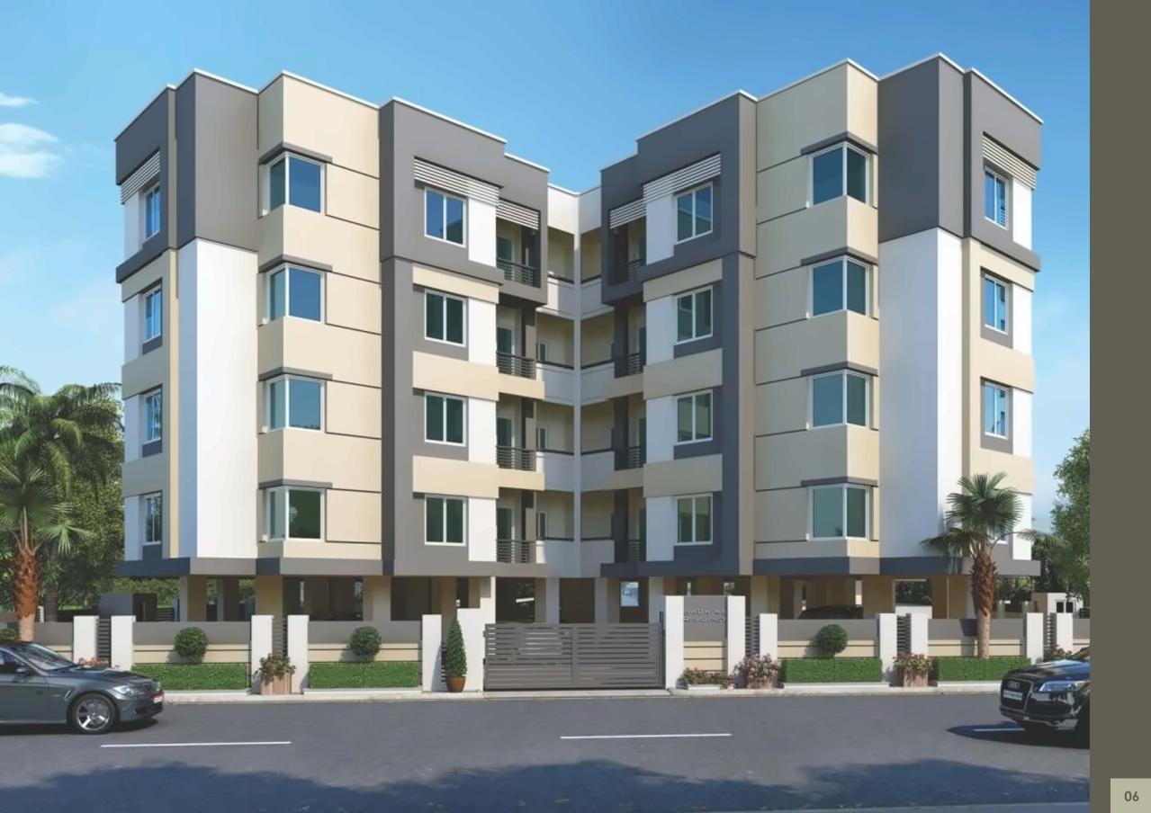 3D Elevation of real estate project Radhika Residency located at Vemali, Vadodara, Gujarat