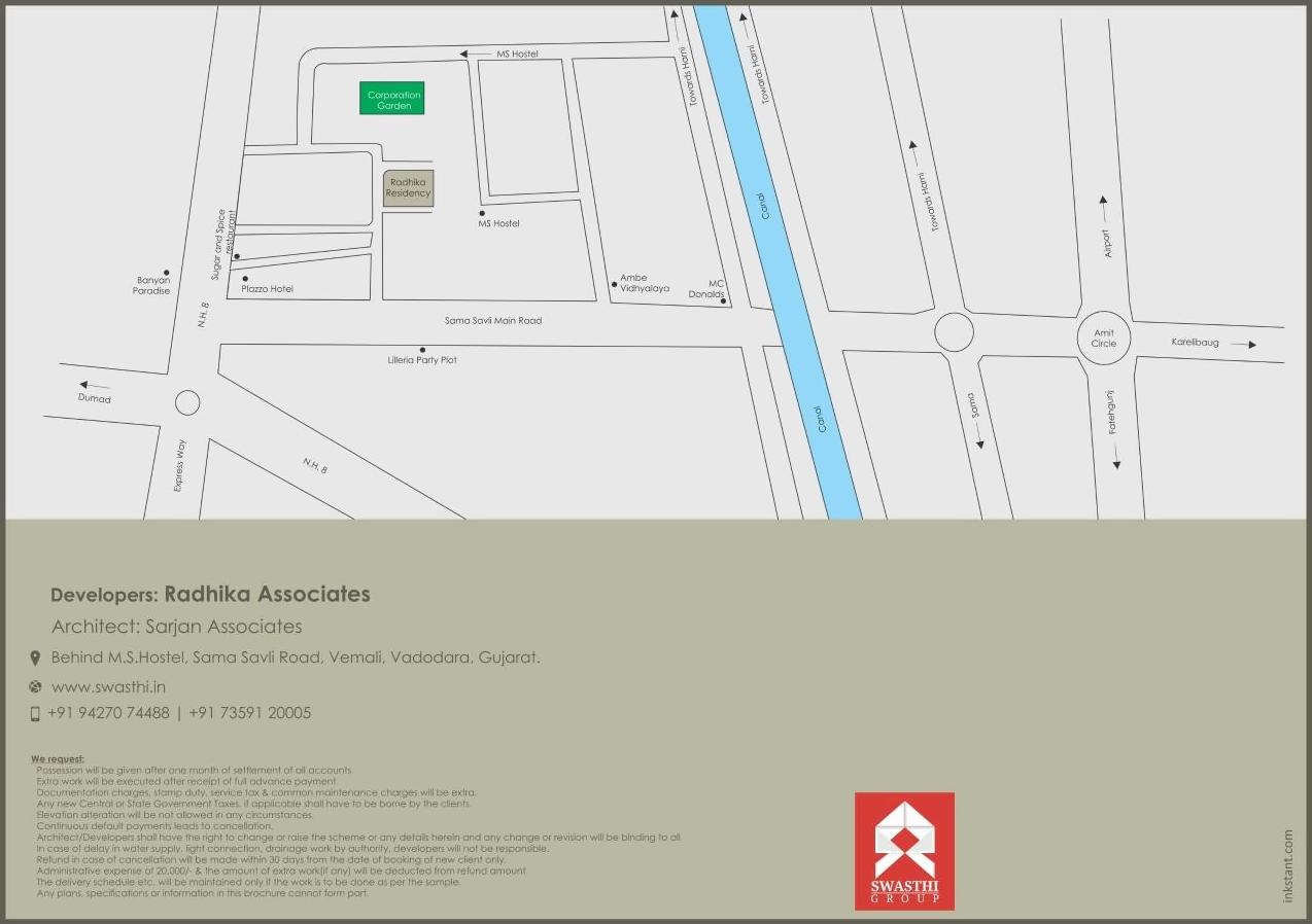  of real estate project Radhika Residency located at Vemali, Vadodara, Gujarat