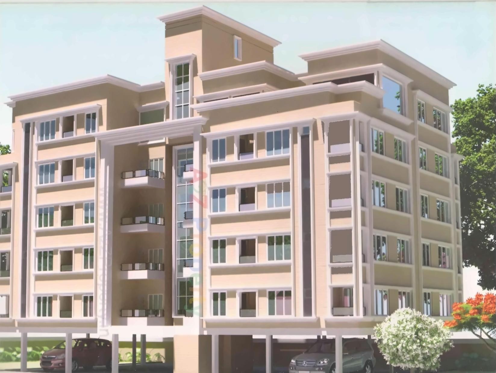 3D Elevation of real estate project Rafiya Park Residency located at Kasba, Vadodara, Gujarat