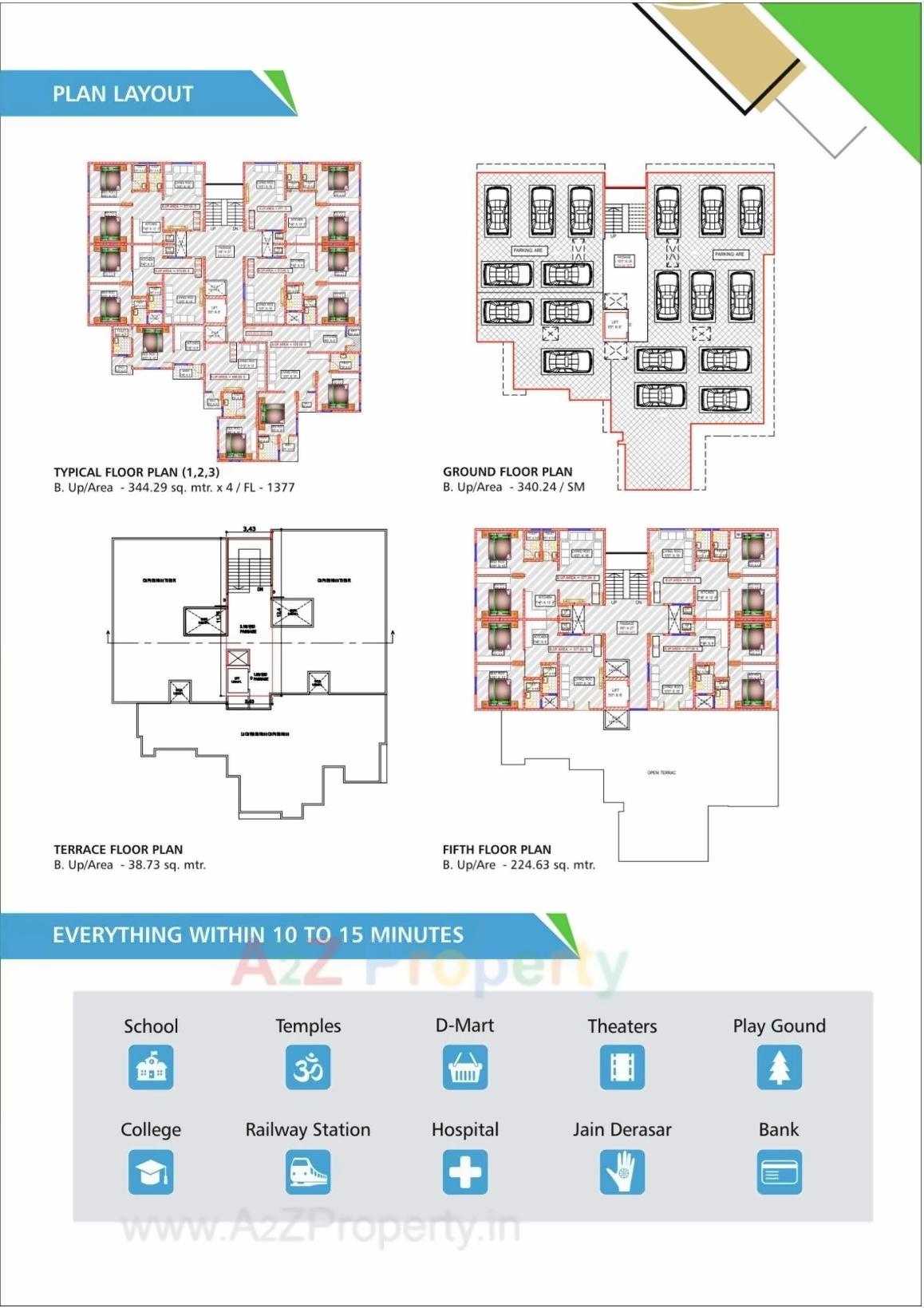 Layout of real estate project Raj Niwas located at Kasaba, Vadodara, Gujarat