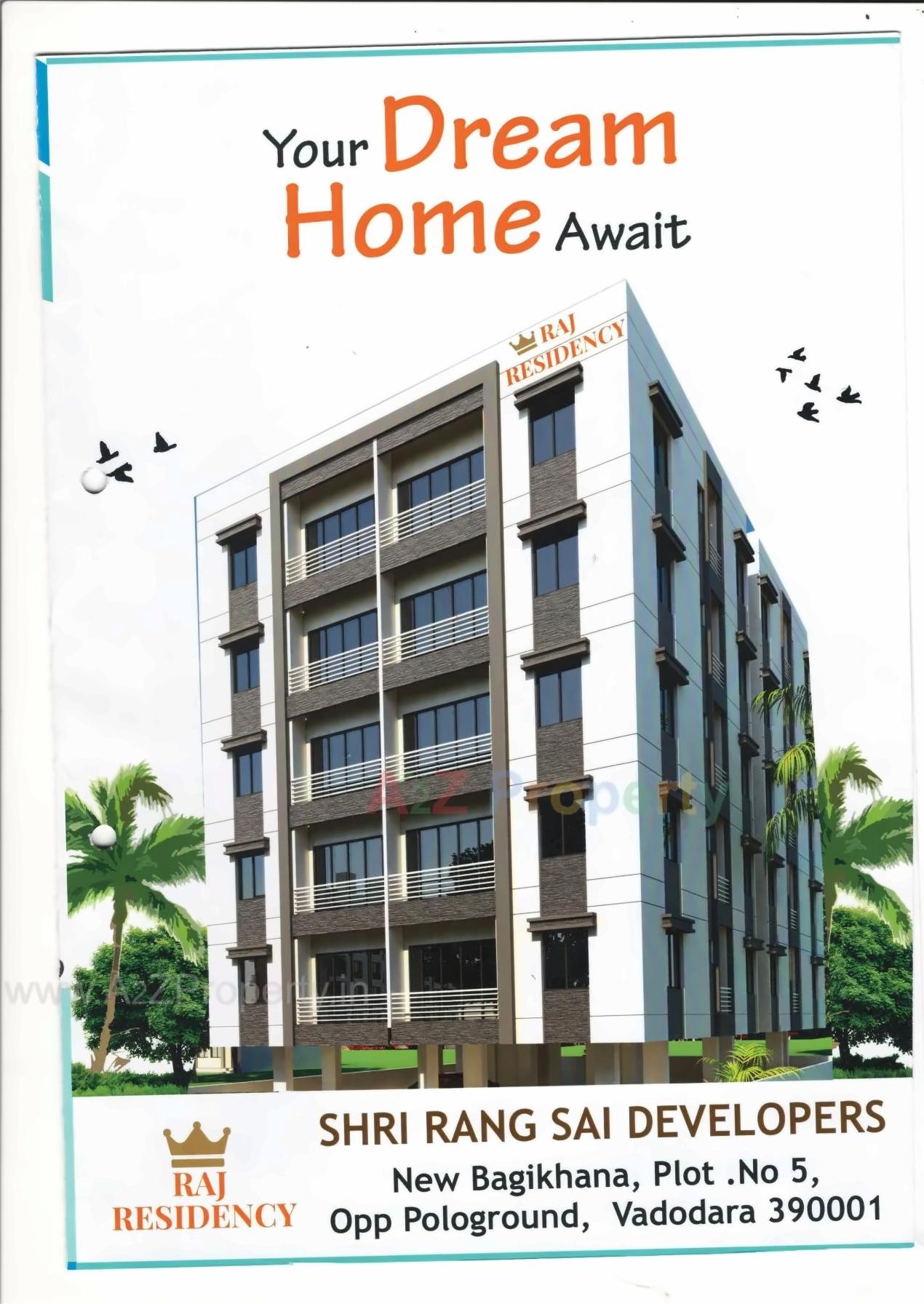 3D Elevation of real estate project Raj Residency located at Kasba, Vadodara, Gujarat