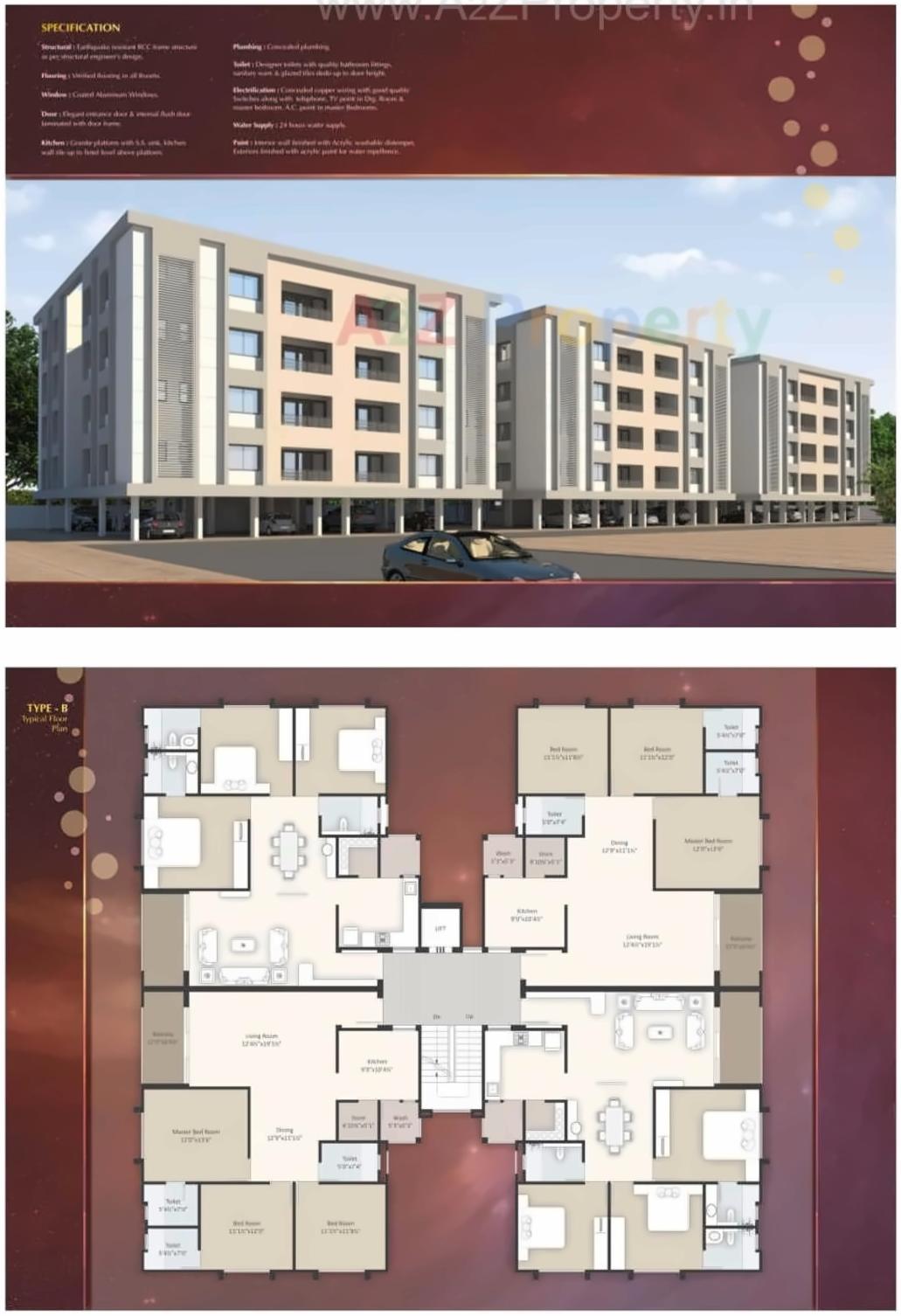 Layout of real estate project Rajeshwar Galaxy located at Harni, Vadodara, Gujarat