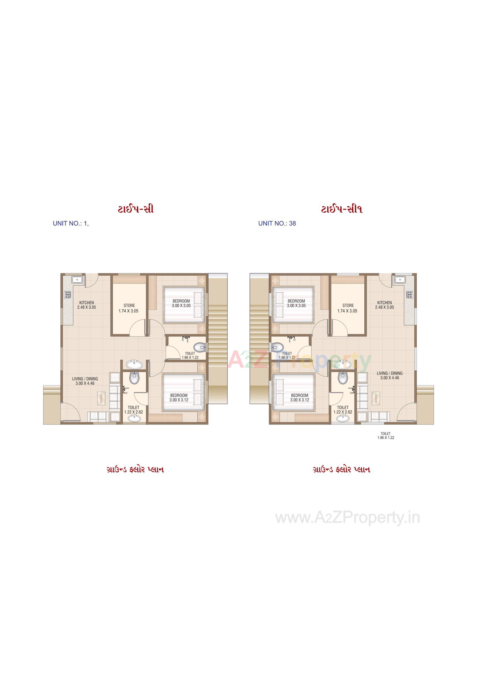 Layout of real estate project Rajipo Residency located at Karjan, Vadodara, Gujarat