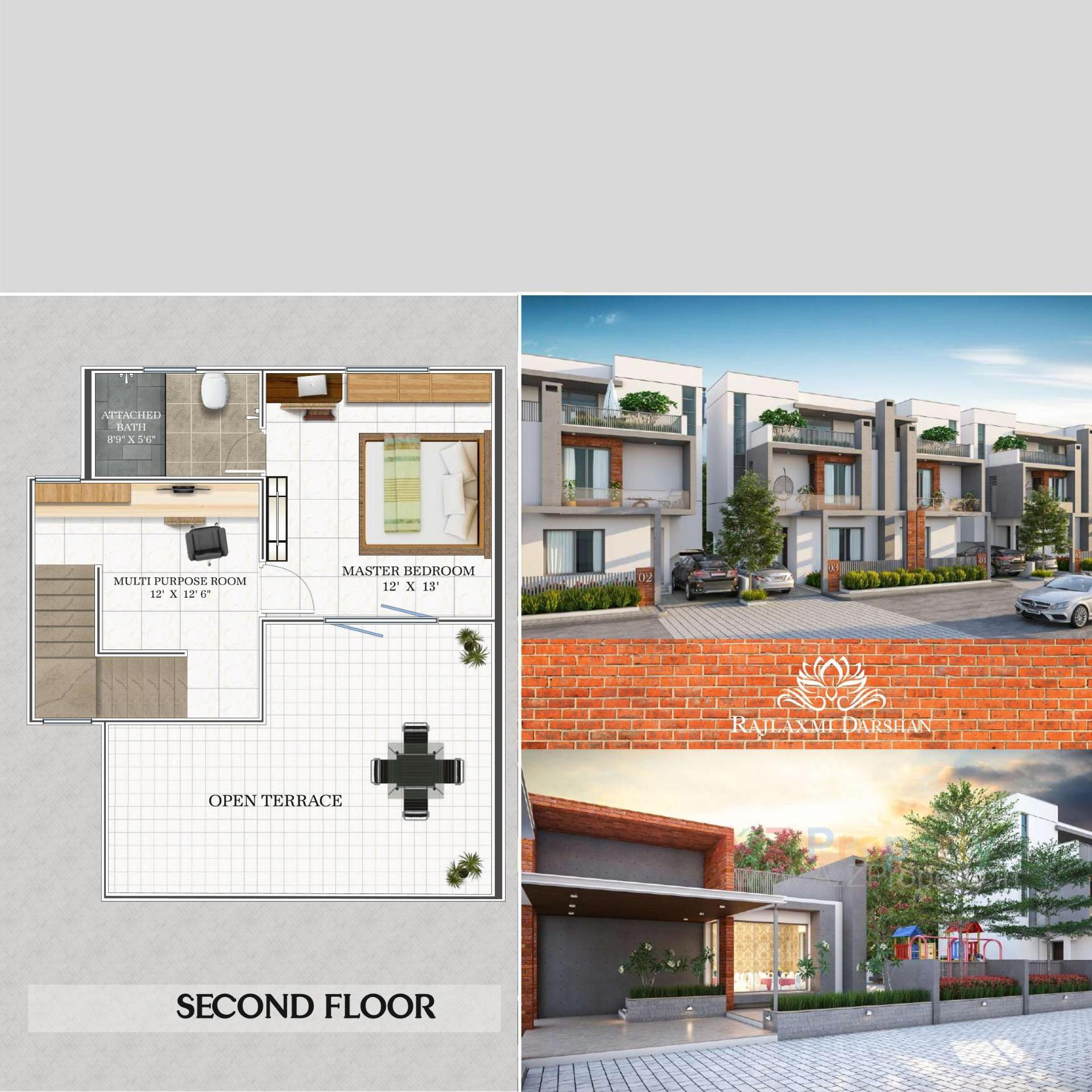 Layout of real estate project Rajlaxmi Darshan located at Ankhol, Vadodara, Gujarat