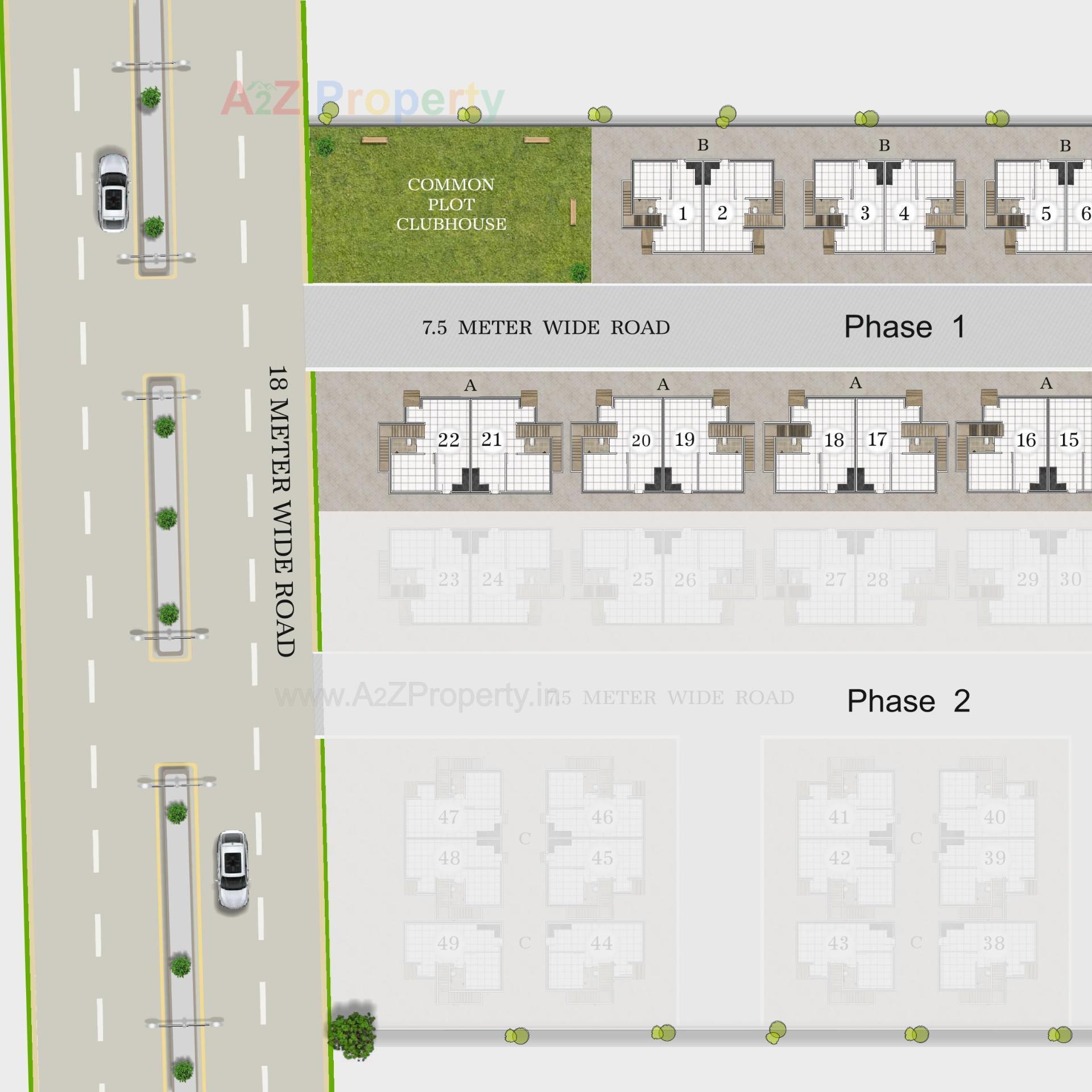 Layout of real estate project Rajlaxmi Darshan located at Ankhol, Vadodara, Gujarat