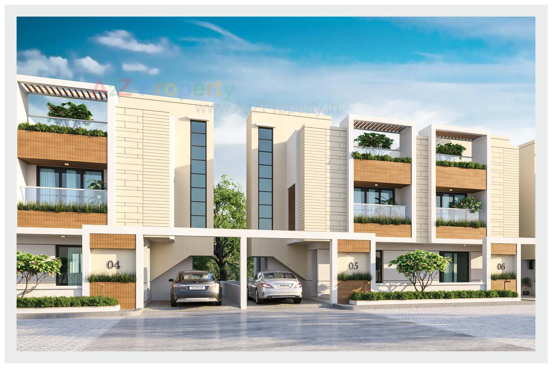 3D Elevation of real estate project Rajlaxmi Villa located at Vadodara, Vadodara, Gujarat