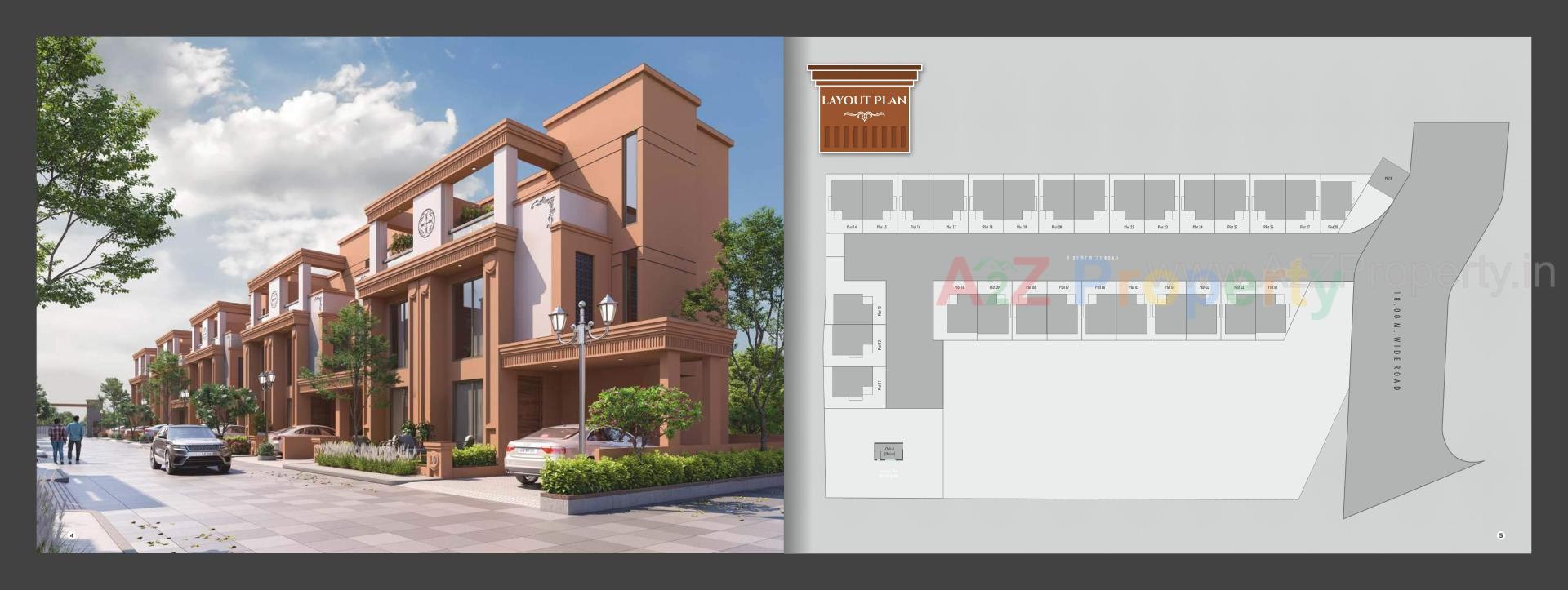 Layout of real estate project Rama Bungalows located at Karodiya, Vadodara, Gujarat