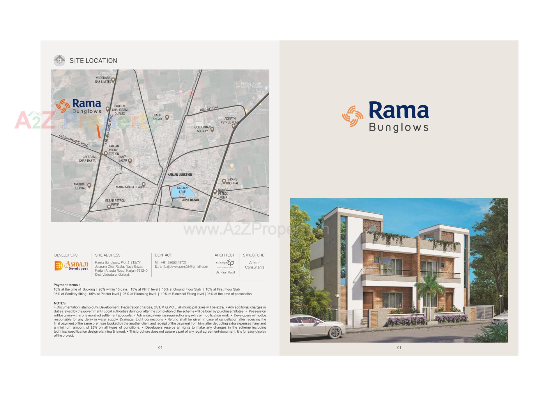  of real estate project Rama Bunglows located at Karjan, Vadodara, Gujarat