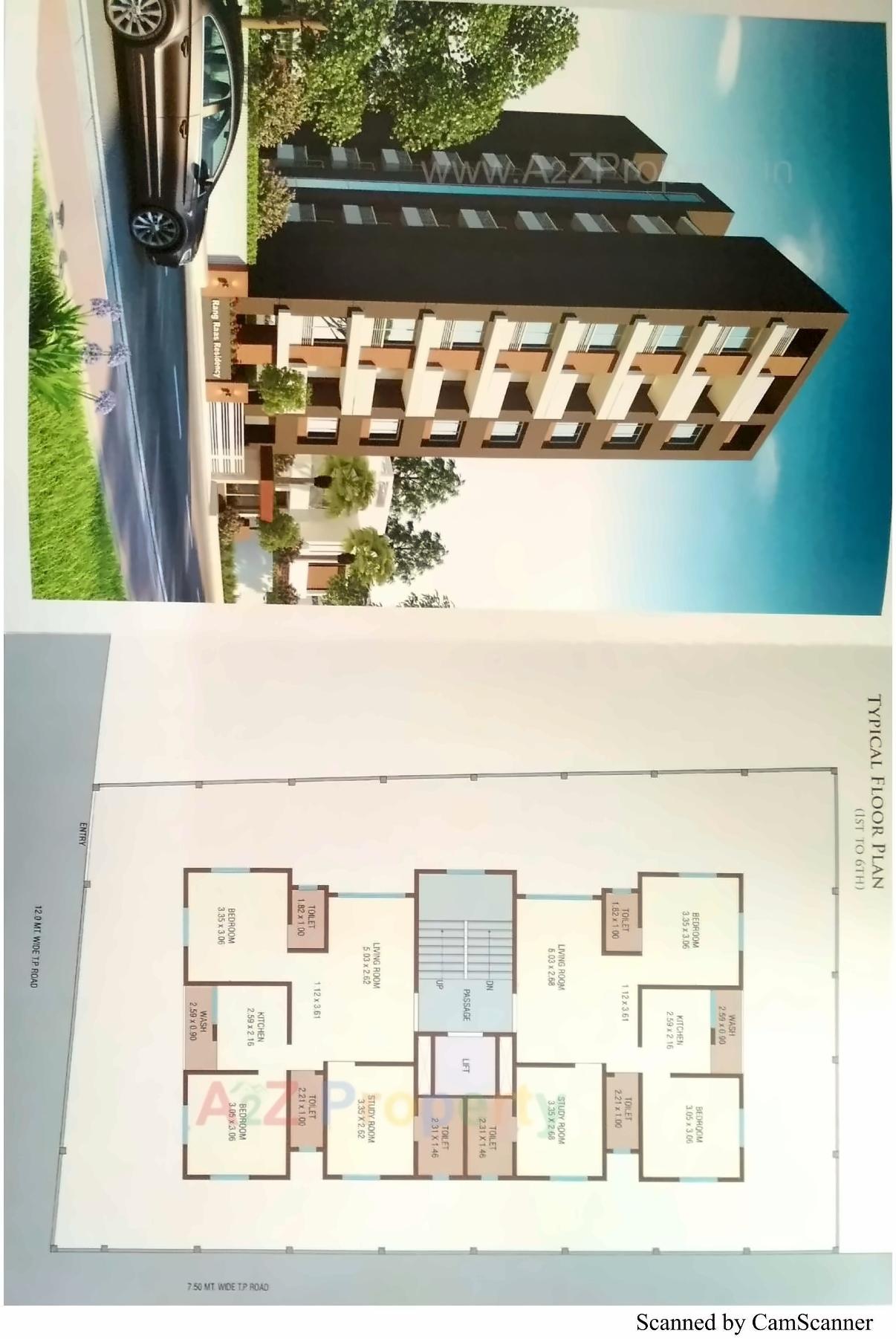 Layout of real estate project Rang Raas Residency located at Gotri, Vadodara, Gujarat