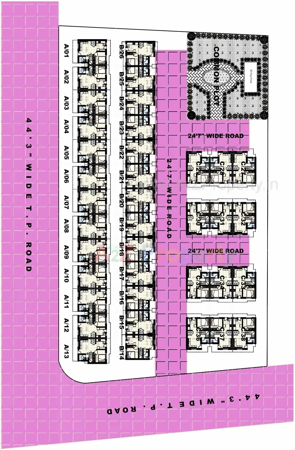 Layout of real estate project Ratan Villa located at Savad, Vadodara, Gujarat