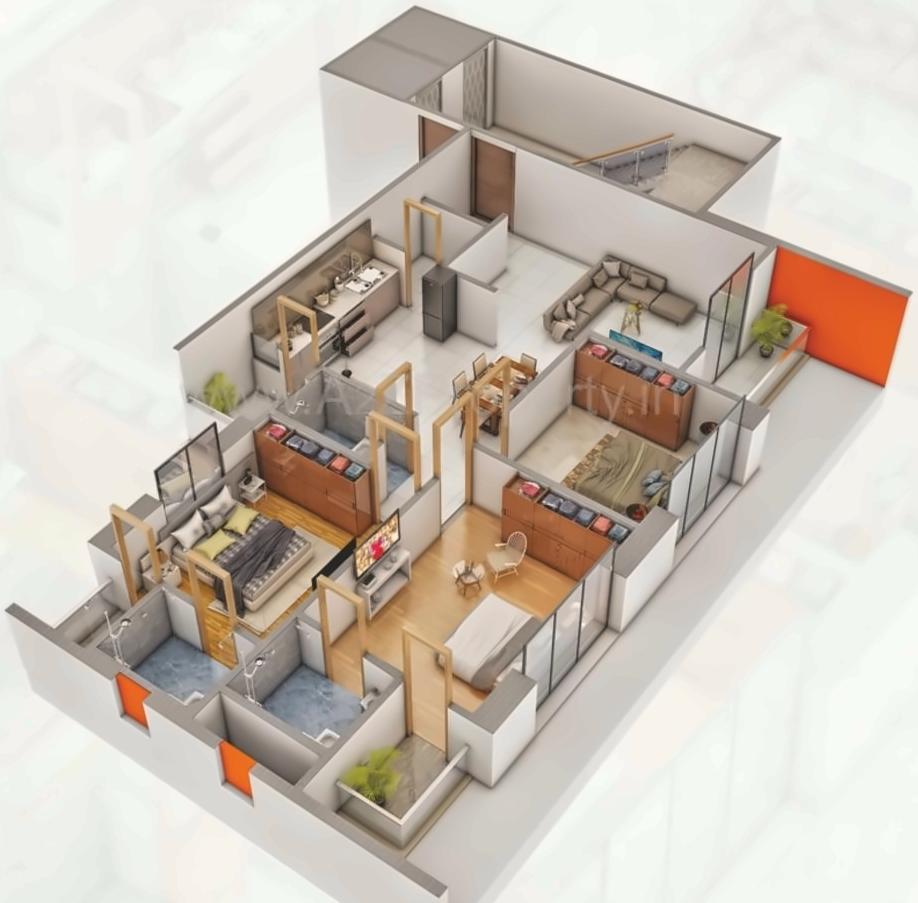 Layout of real estate project Ratnam Aura located at Harni, Vadodara, Gujarat