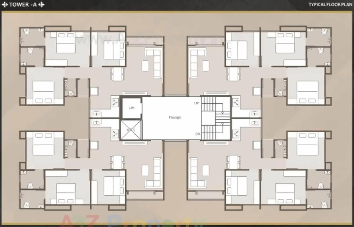 Layout of real estate project Ratnam Elegance located at Vemali, Vadodara, Gujarat