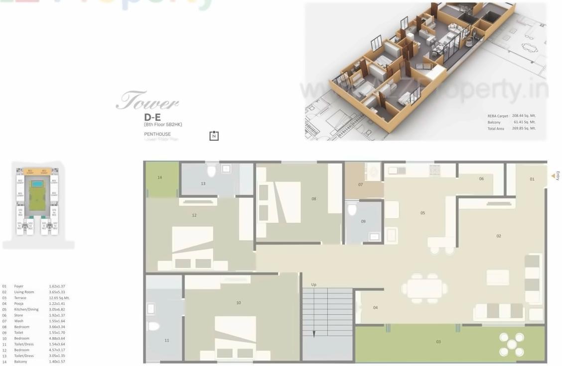 Layout of real estate project Ratnam Gardenbay located at Vadodara, Vadodara, Gujarat