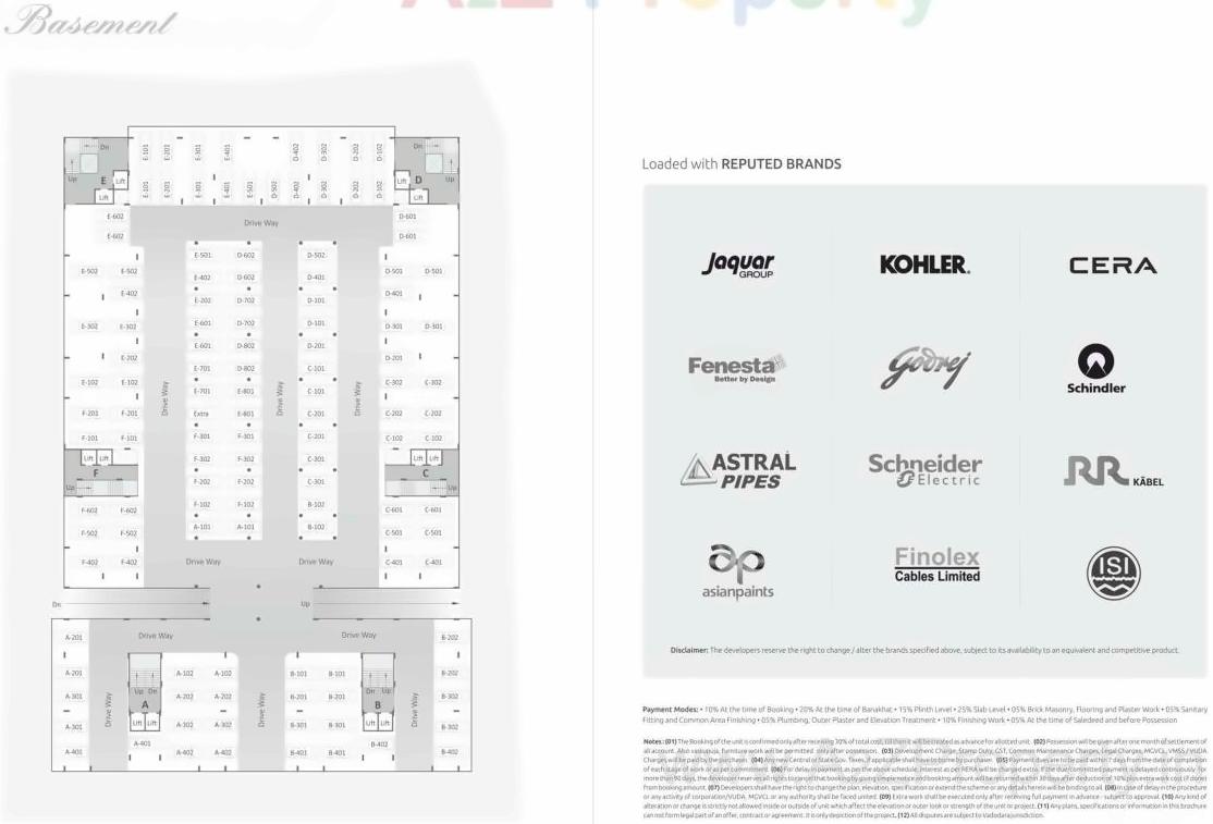 Layout of real estate project Ratnam Gardenbay located at Vadodara, Vadodara, Gujarat