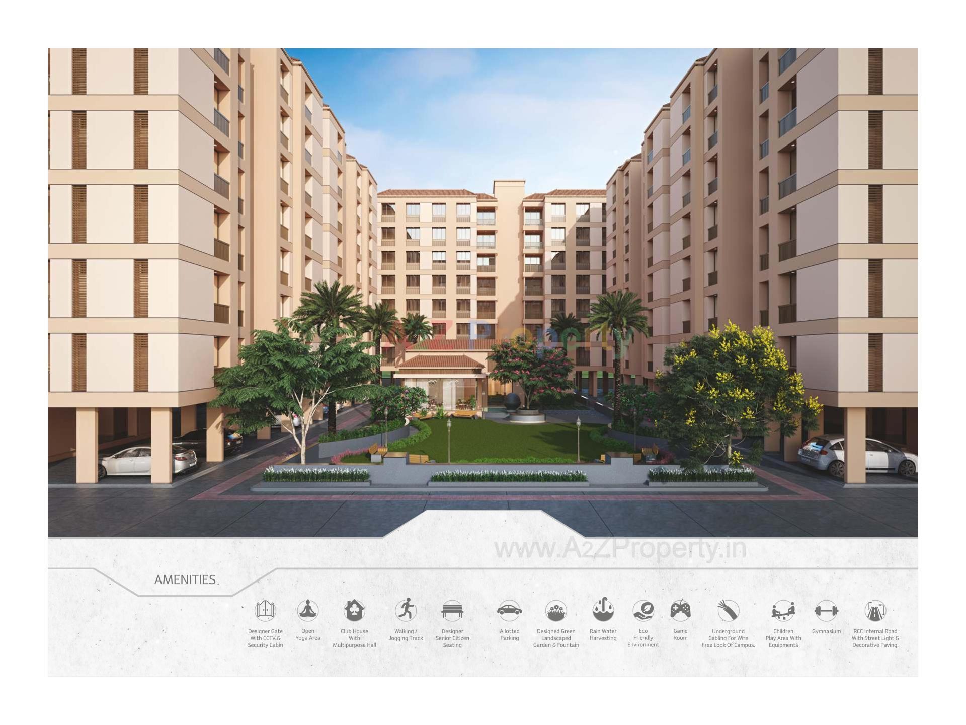 3D Elevation of real estate project Ratnam Greenfield located at Tarsali, Vadodara, Gujarat
