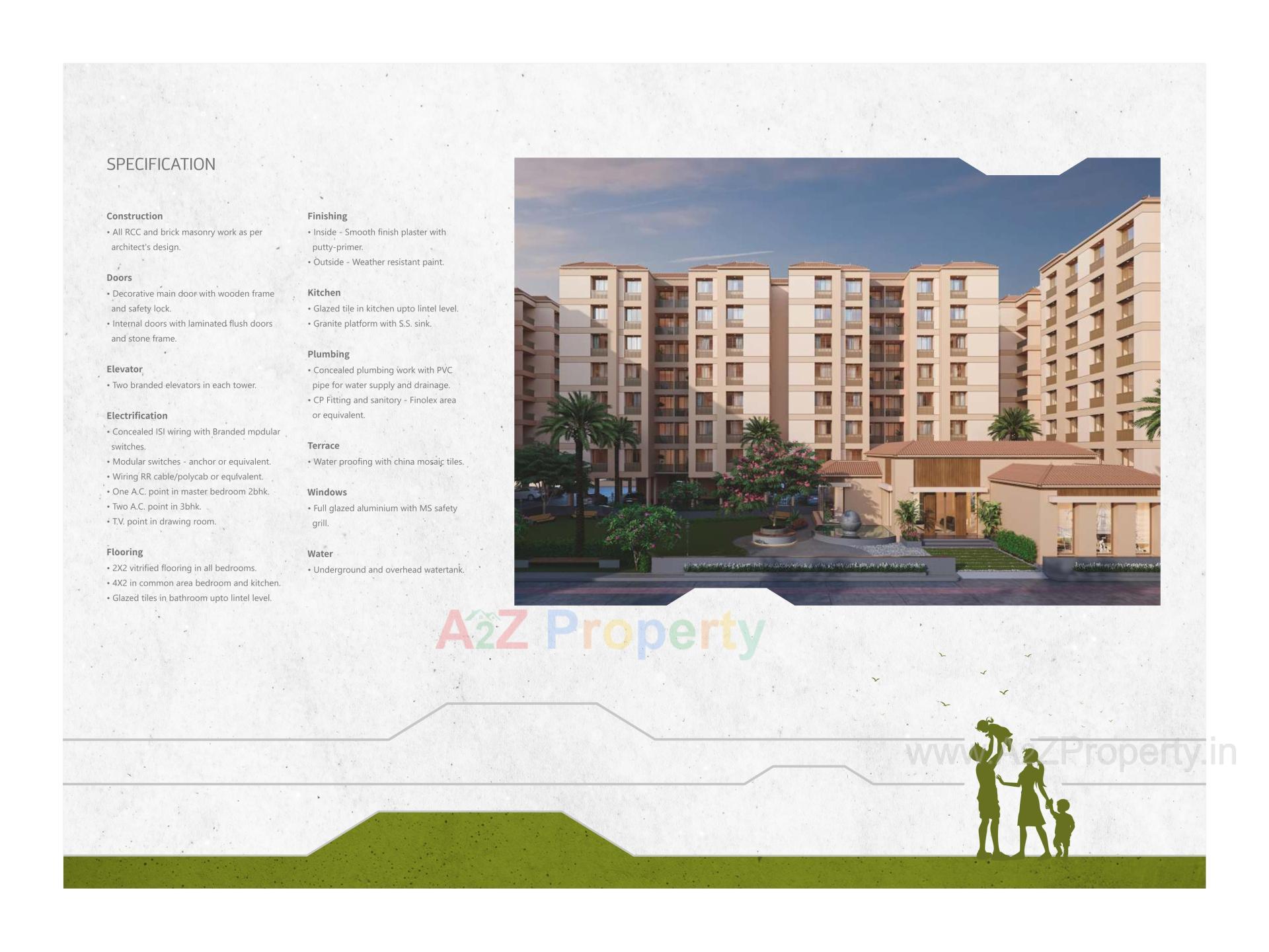 3D Elevation of real estate project Ratnam Greenfield located at Tarsali, Vadodara, Gujarat