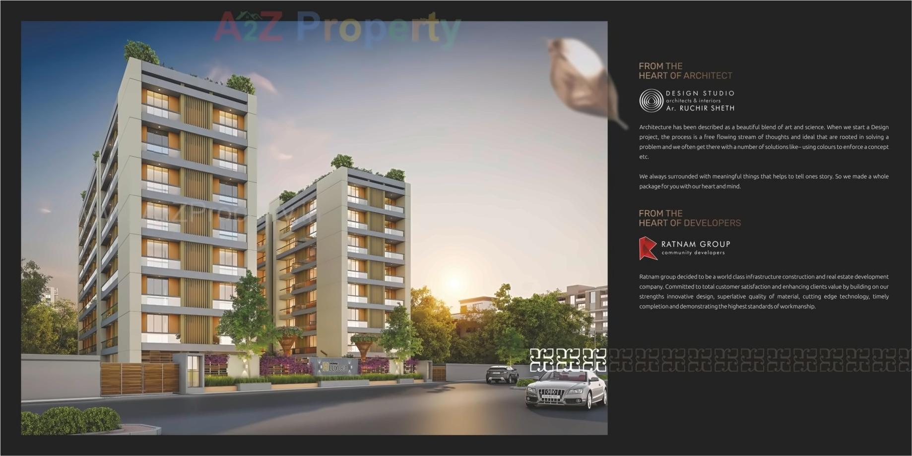 3D Elevation of real estate project Ratnam Luxuria located at Harni, Vadodara, Gujarat