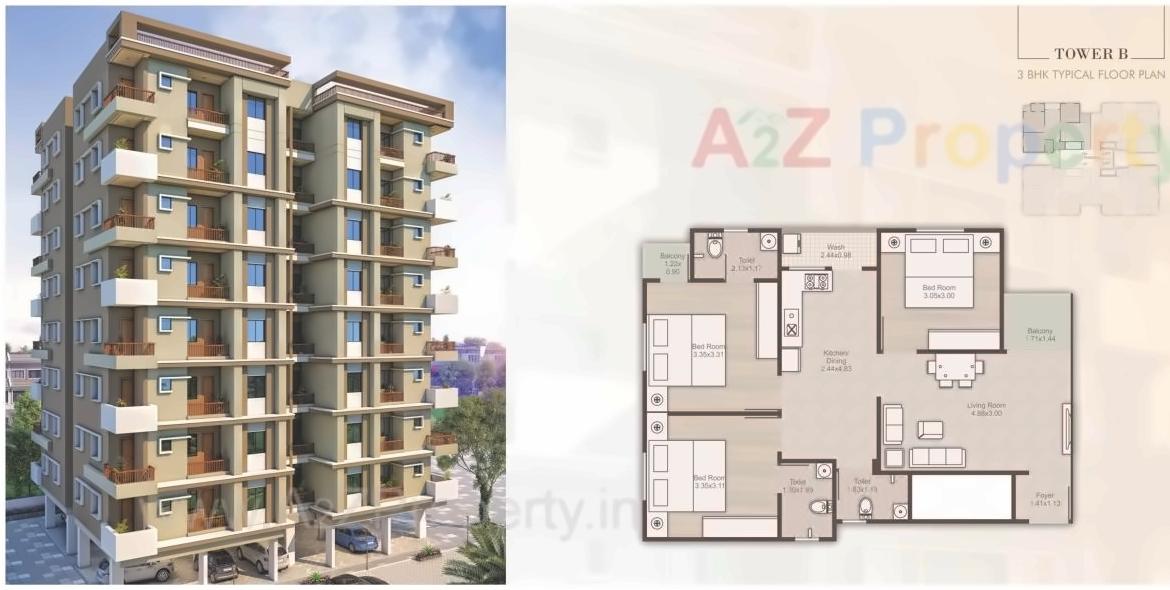 Layout of real estate project Ratnam Oasis located at Bapod, Vadodara, Gujarat