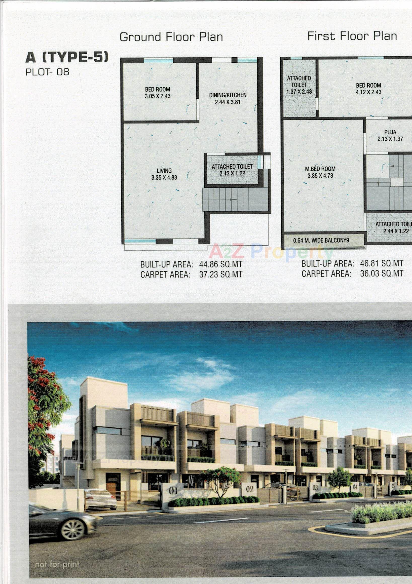 Layout of real estate project Ratnam Palm Leaf located at Makarpura, Vadodara, Gujarat