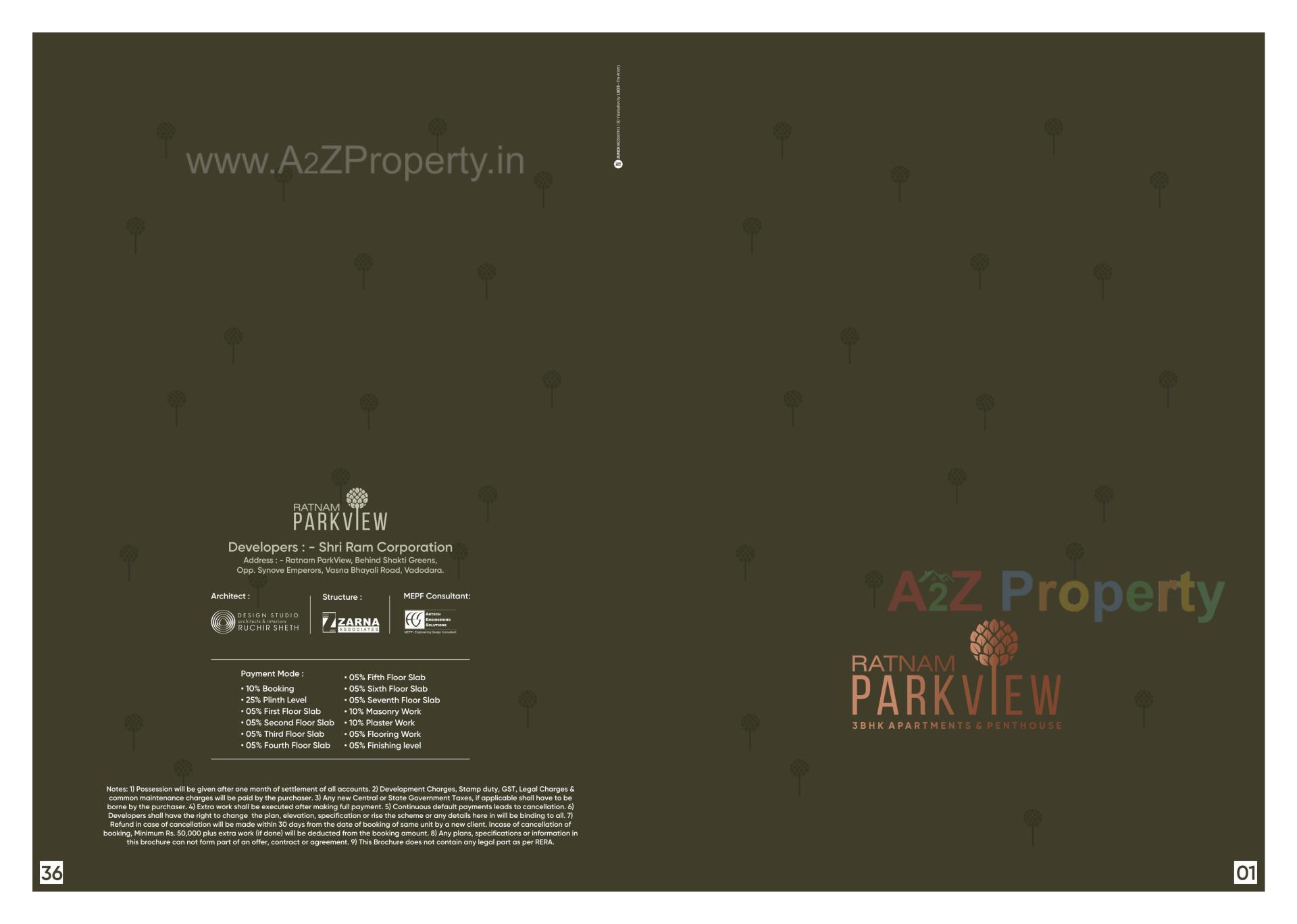  of real estate project Ratnam Park View located at Bhayli, Vadodara, Gujarat