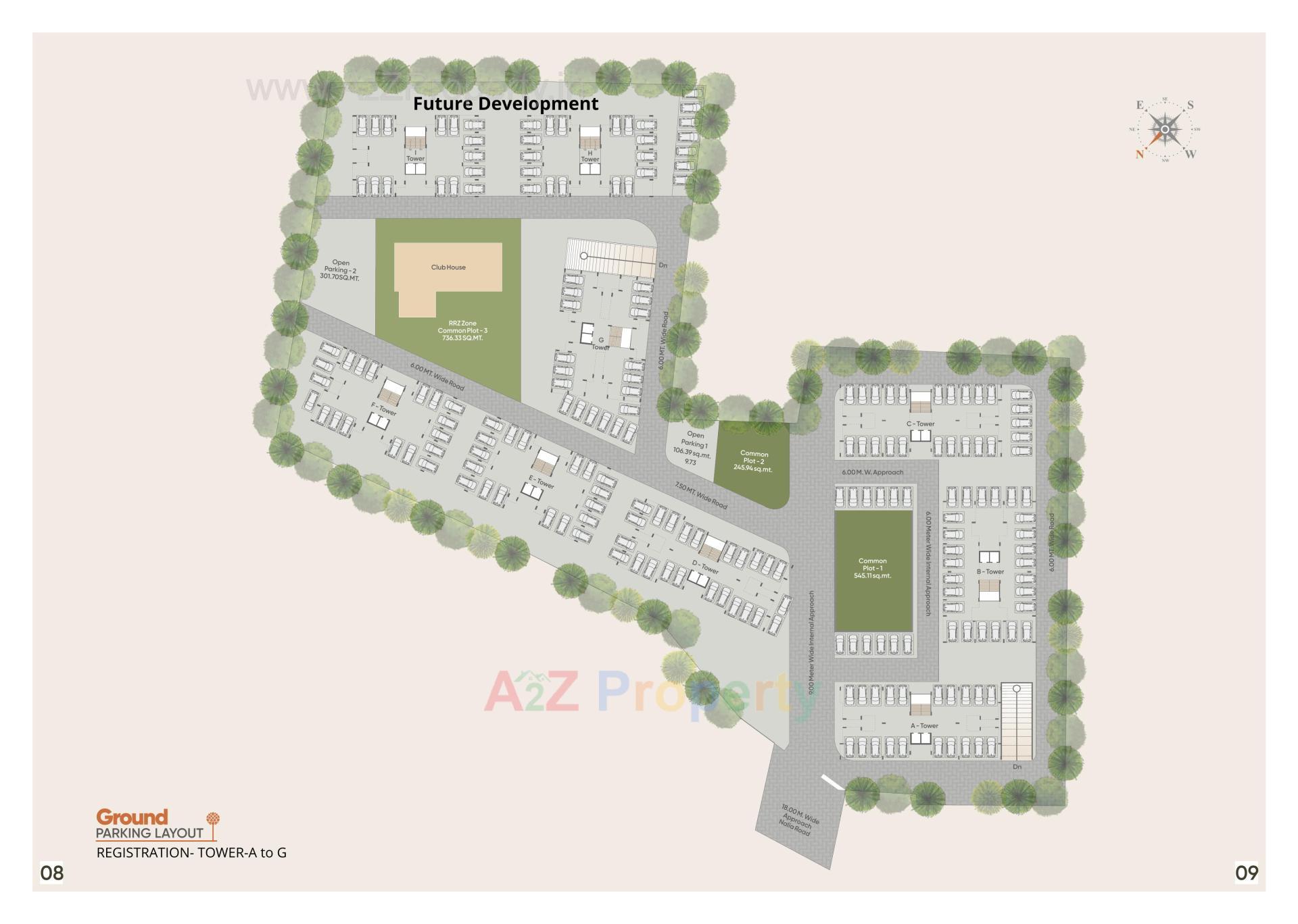 Layout of real estate project Ratnam Park View located at Bhayli, Vadodara, Gujarat