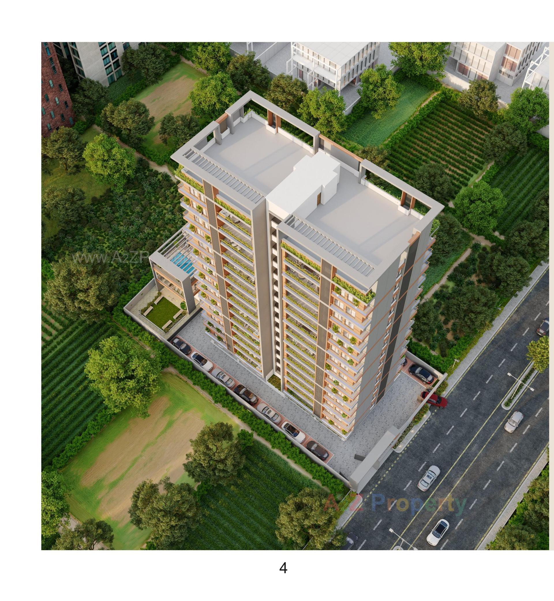 3D Elevation of real estate project Red Coral Prime located at Gotri, Vadodara, Gujarat