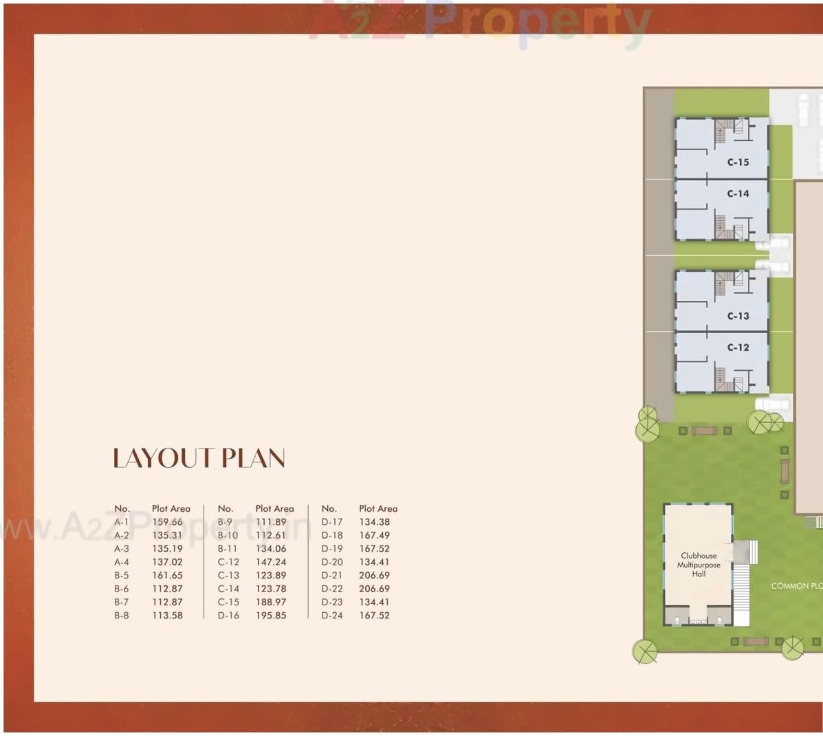 Layout of real estate project Redcoral located at Chhani, Vadodara, Gujarat