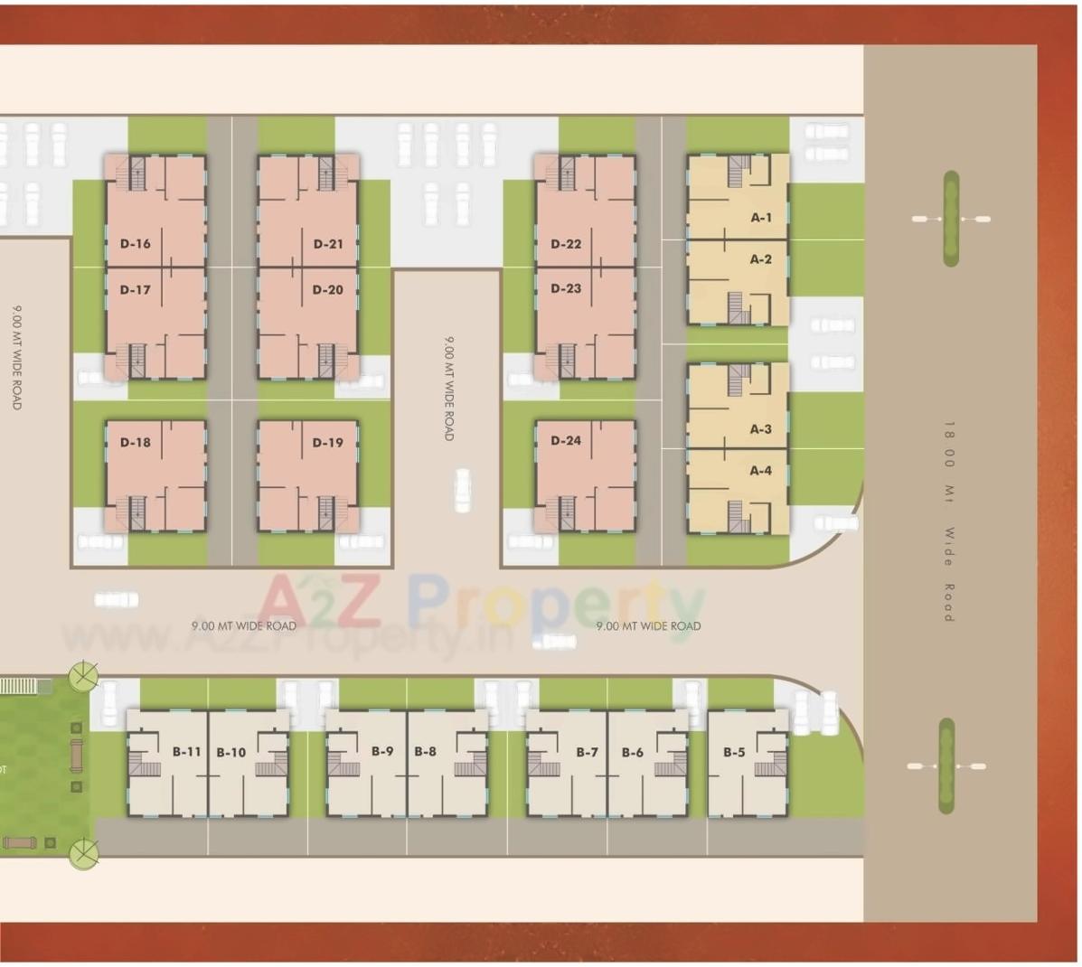 Layout of real estate project Redcoral located at Chhani, Vadodara, Gujarat