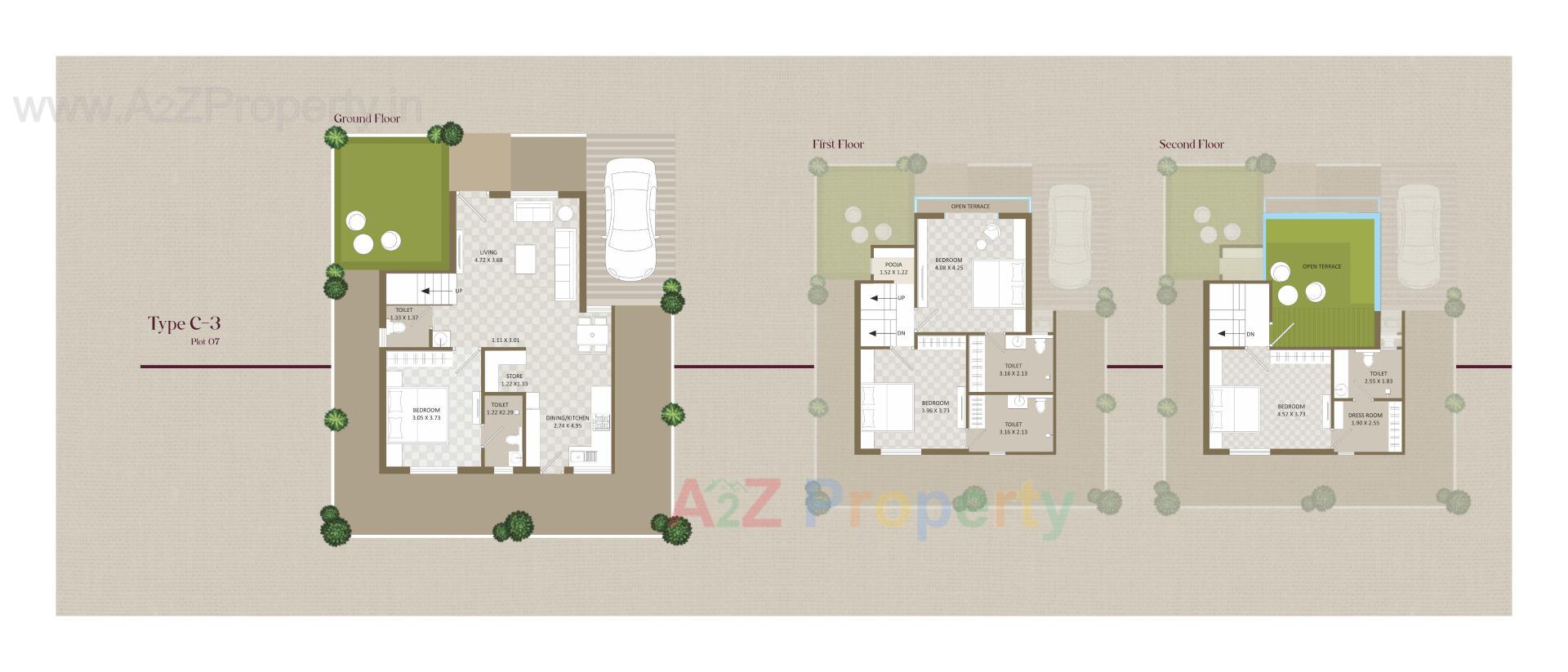 Layout of real estate project Redcoral Pride located at Channi, Vadodara, Gujarat