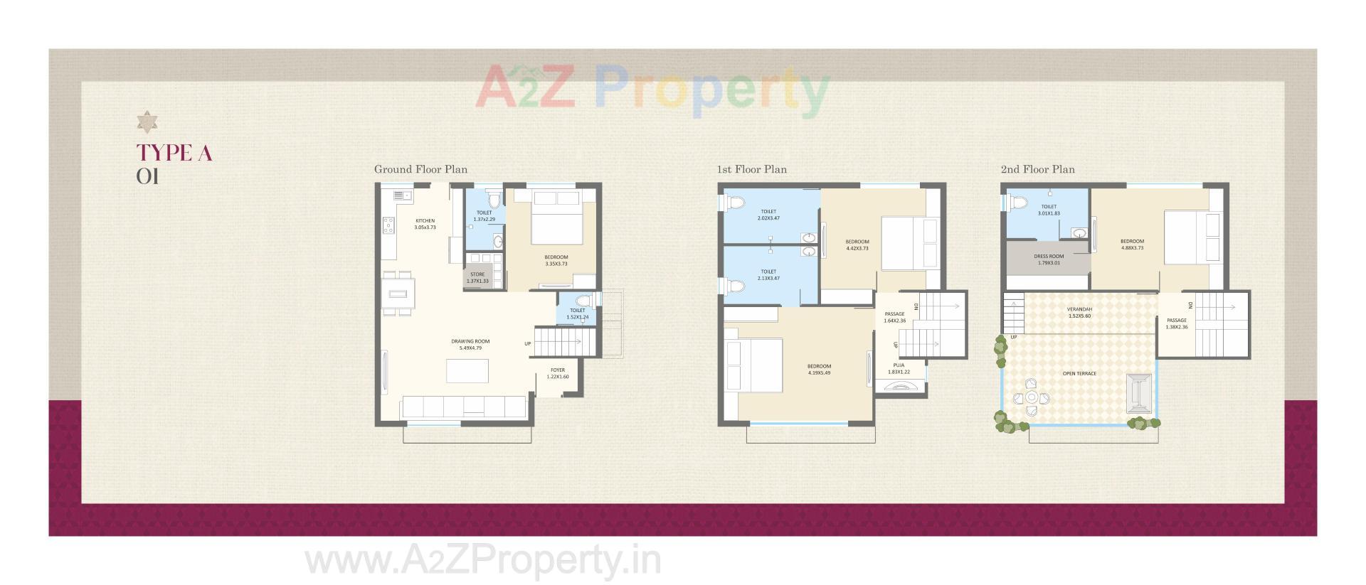 Layout of real estate project Redcoral Villa located at Chhani, Vadodara, Gujarat