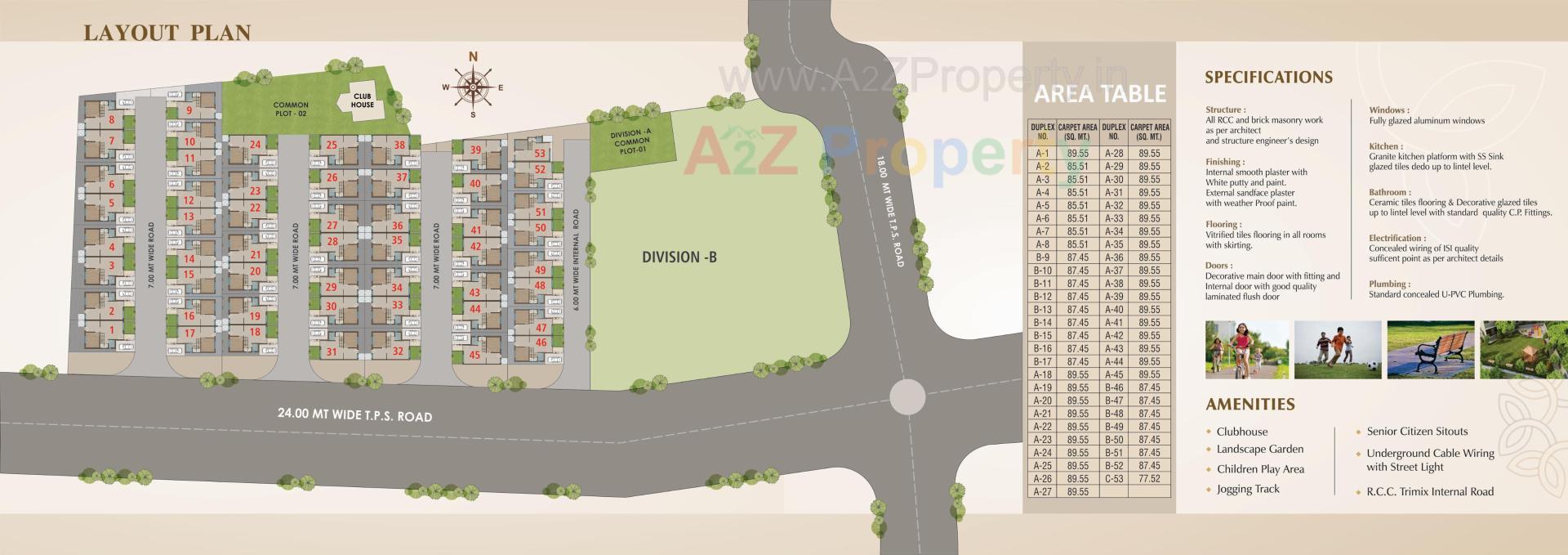 Layout of real estate project Reva Duplex located at Vadodara, Vadodara, Gujarat