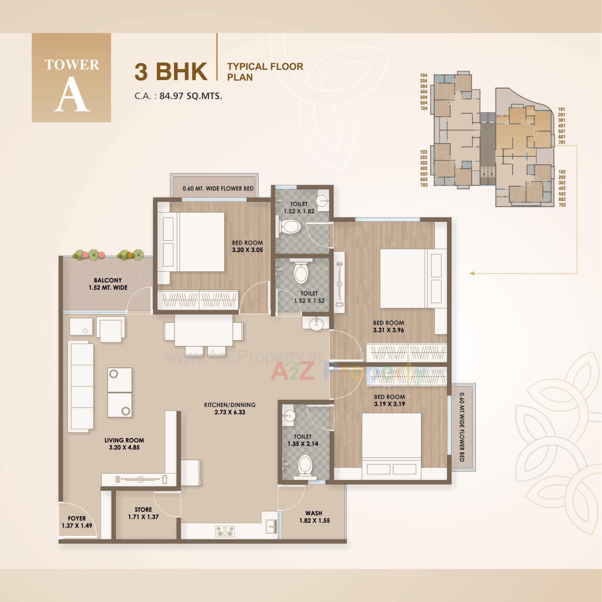 Layout of real estate project Reva Flats located at Ankhol, Vadodara, Gujarat