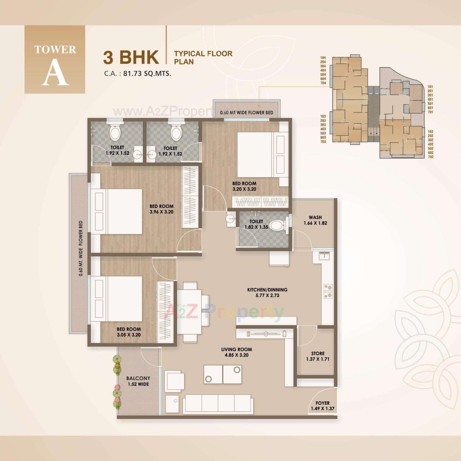 Layout of real estate project Reva Flats located at Ankhol, Vadodara, Gujarat