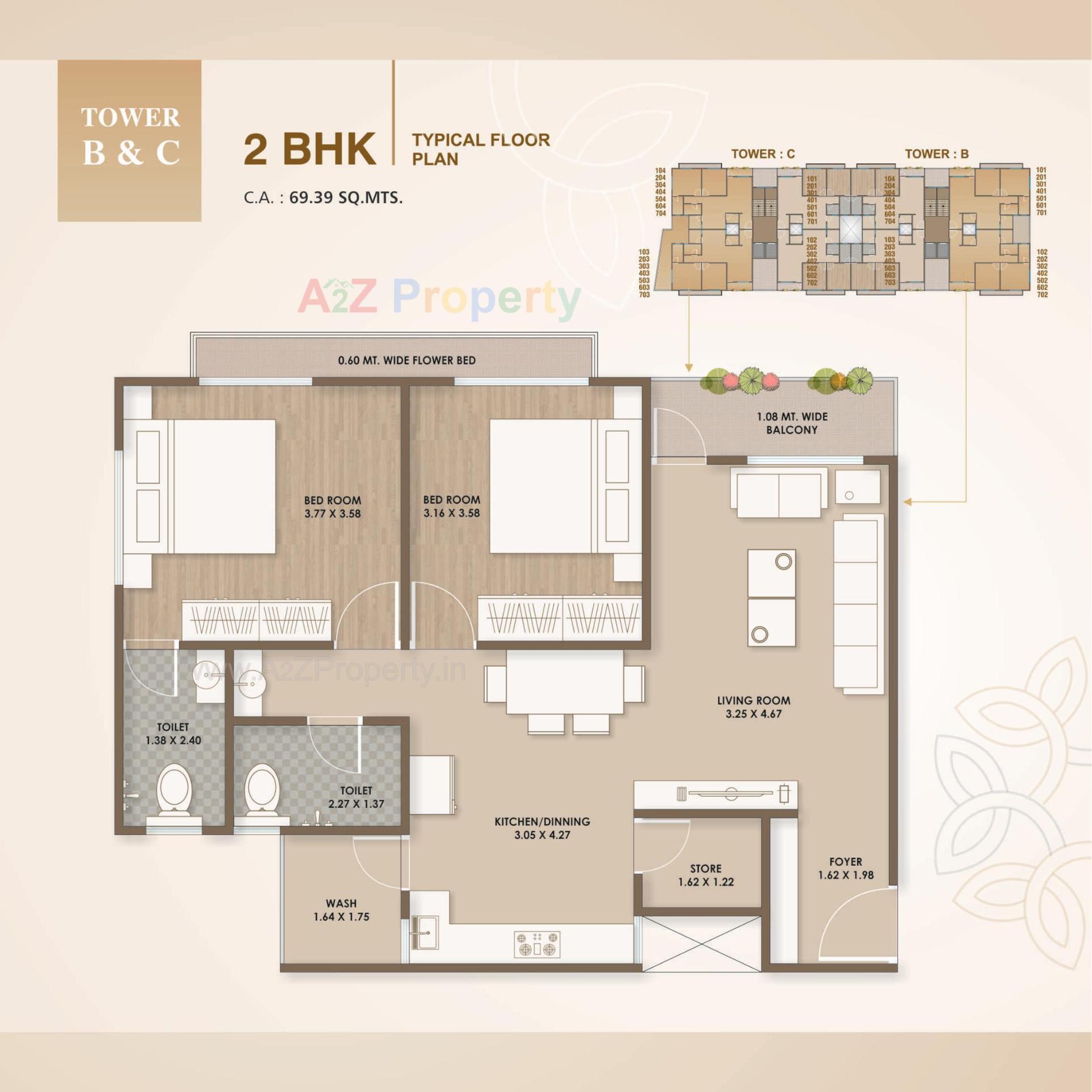 Layout of real estate project Reva Flats located at Ankhol, Vadodara, Gujarat
