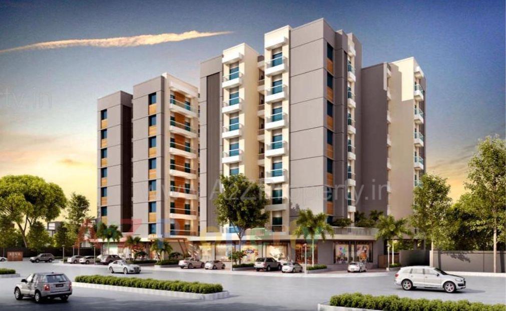 3D Elevation of real estate project Reva Flats located at Ankhol, Vadodara, Gujarat