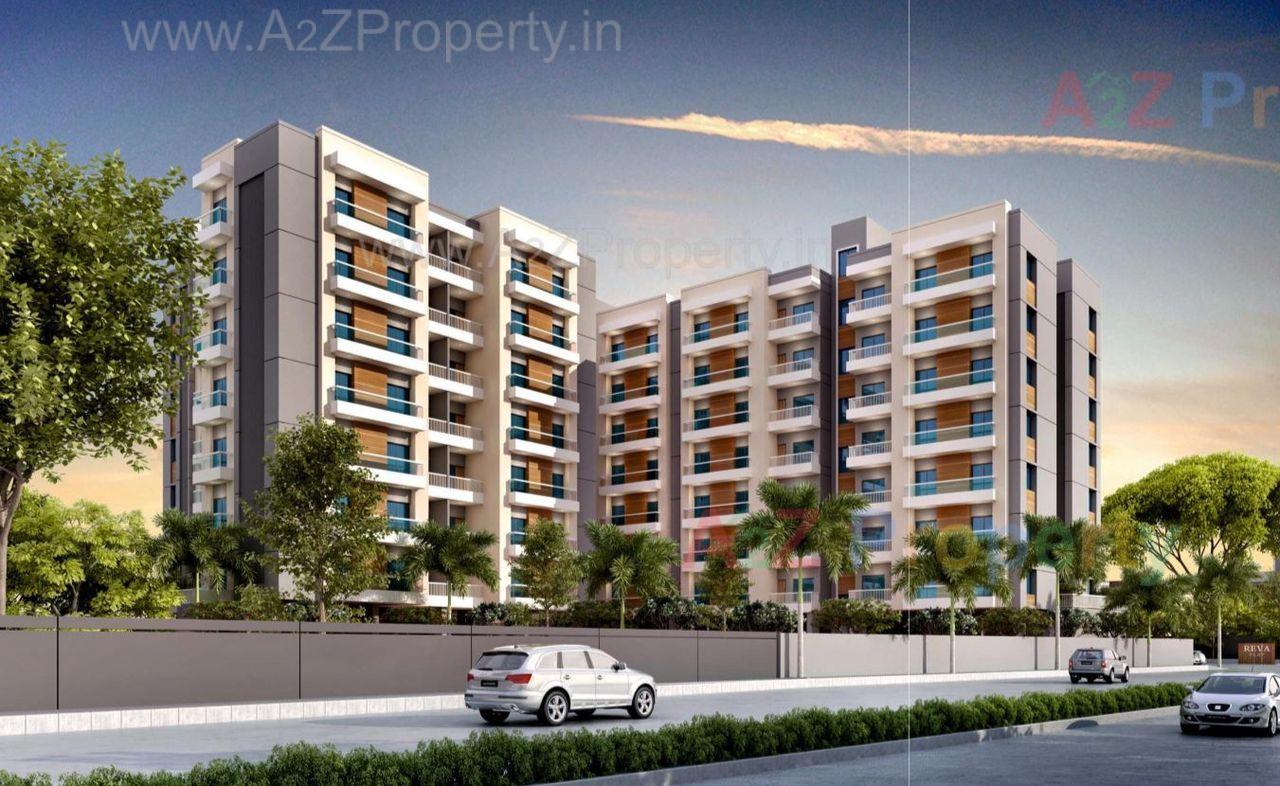 3D Elevation of real estate project Reva Flats located at Ankhol, Vadodara, Gujarat