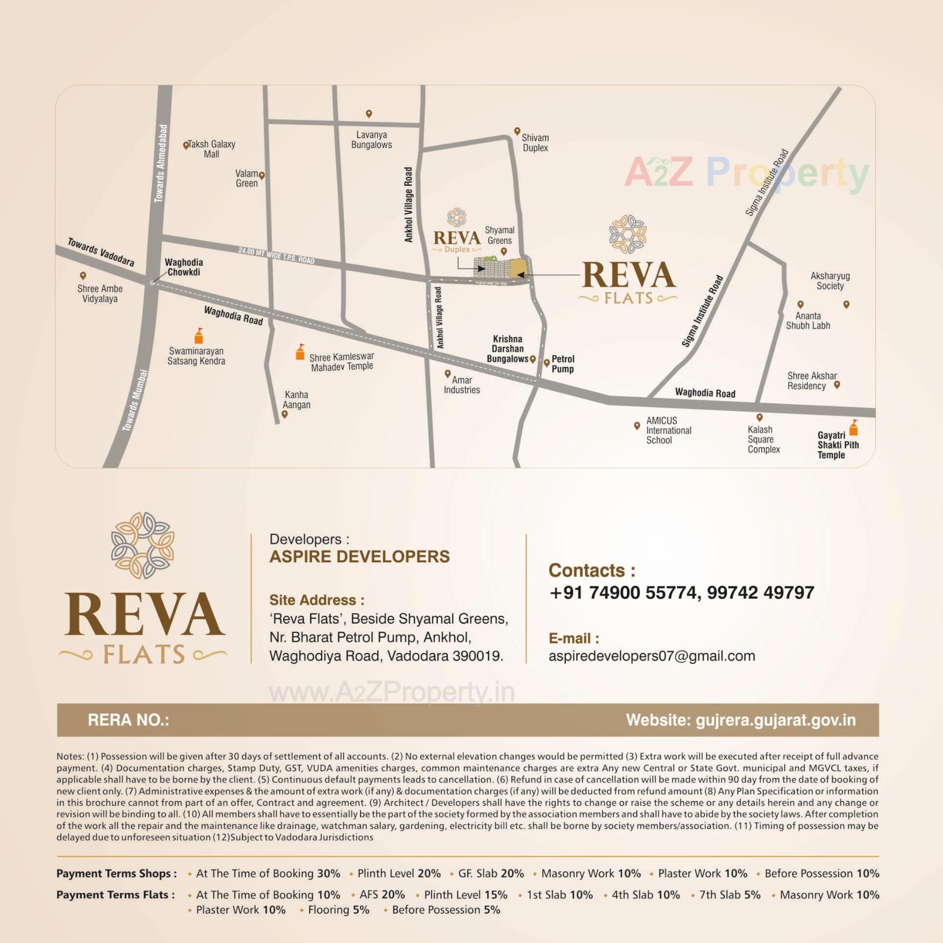  of real estate project Reva Flats located at Ankhol, Vadodara, Gujarat