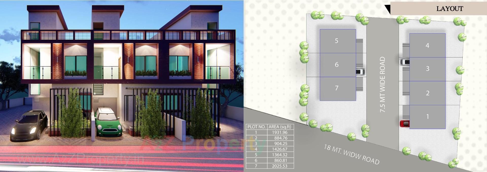 Layout of real estate project Reyon Duplex located at Vadodara, Vadodara, Gujarat